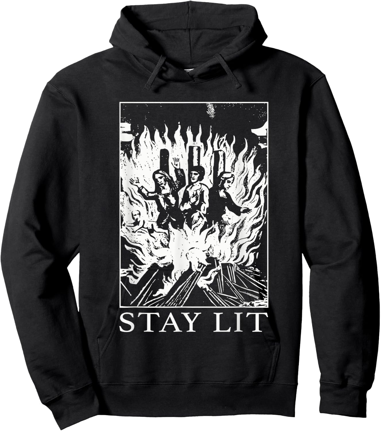 Occult Stay Lit Satan Devil Hell Unholy Antichrist Witch Hoodie - Hoodie | Black