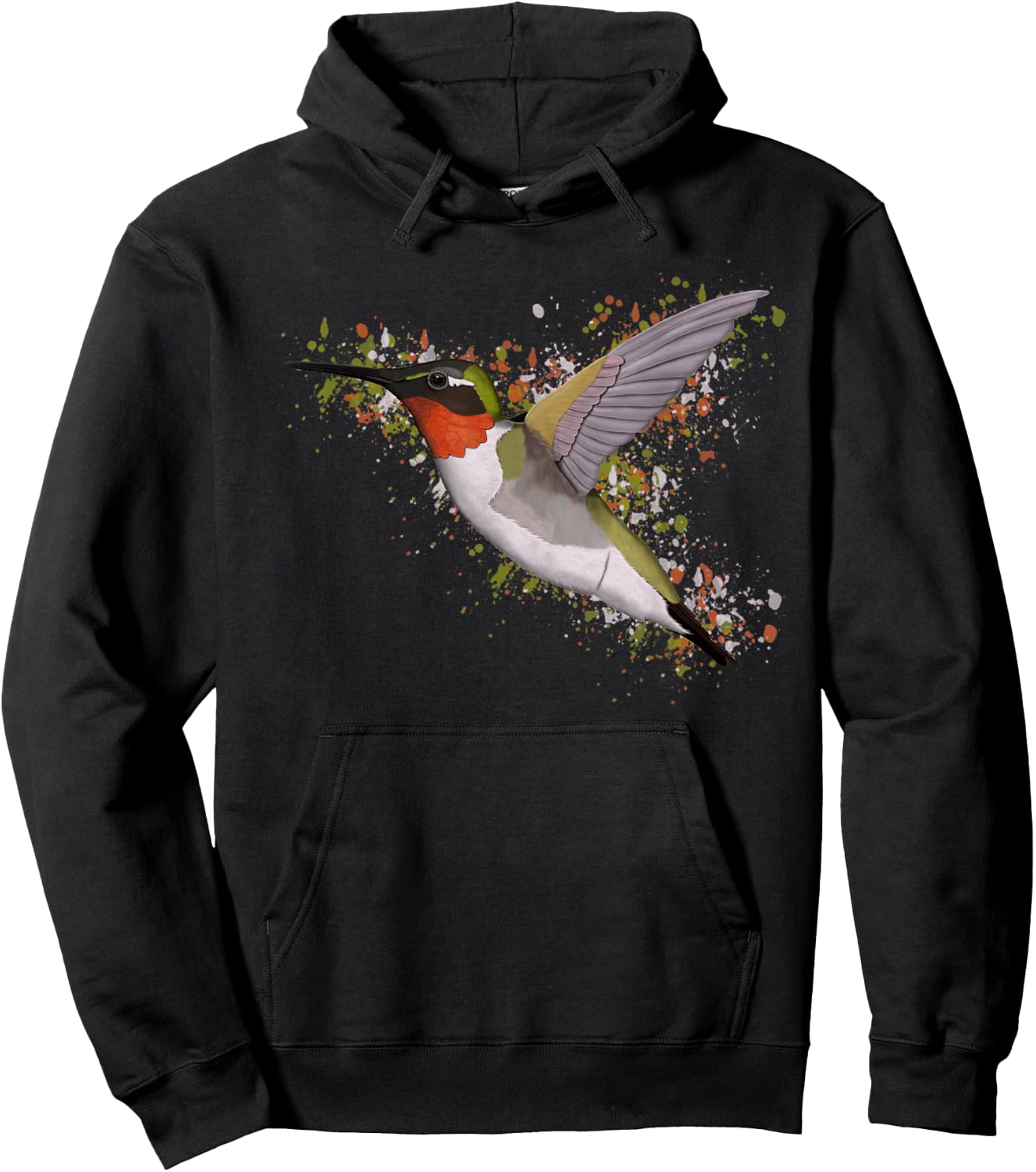 Ruby Throated Hummingbird Bird Birder Birdlover Birdwatcher Hoodie - Hoodie | Black