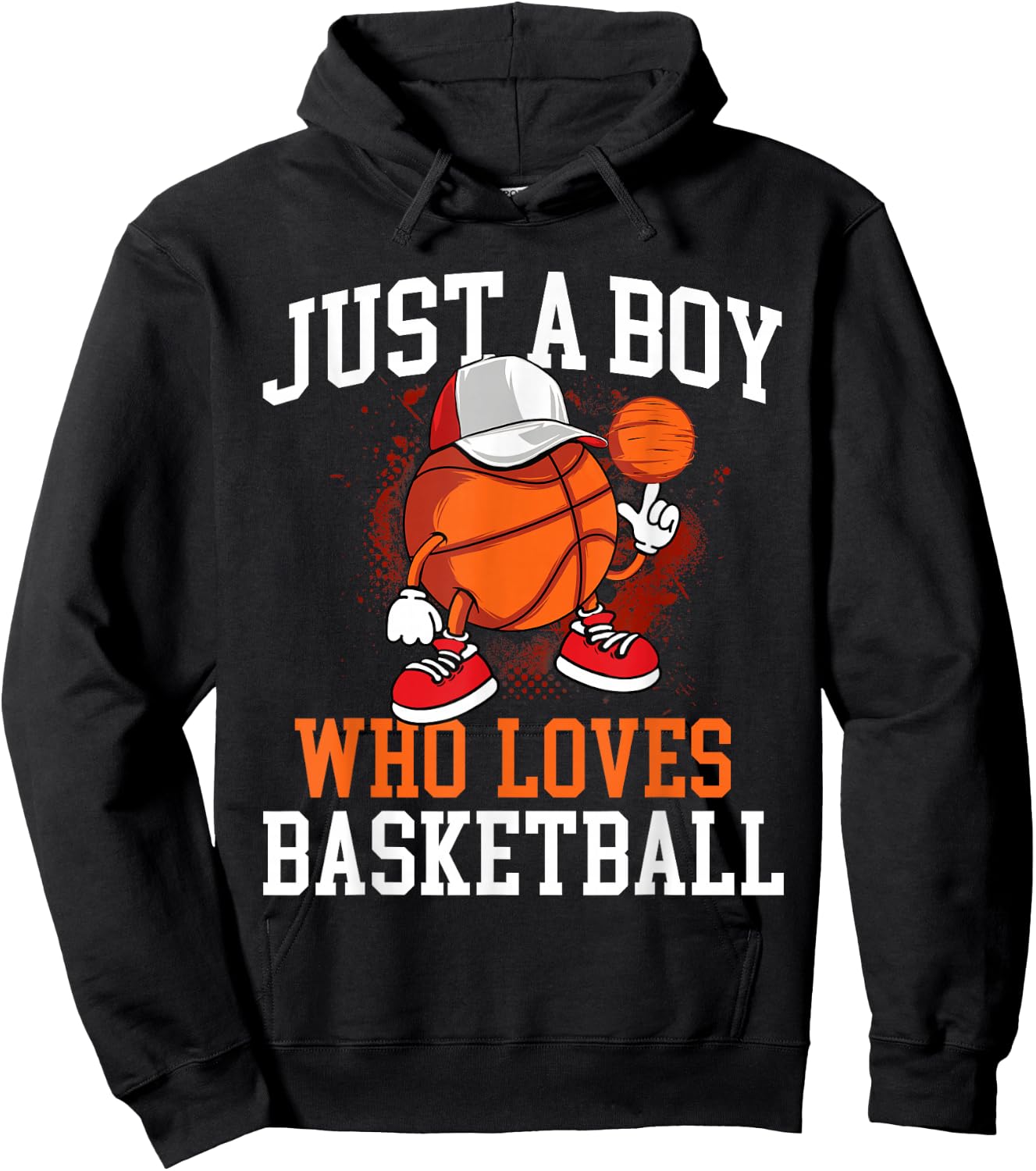 Just A Boy Who Loves Basketball - Player Hoops Small Hoodie - Hoodie | Black