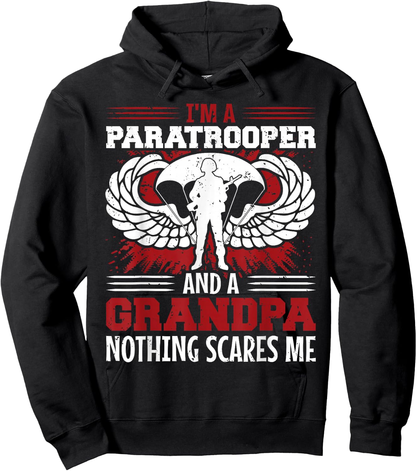 Airborne Paratrooper Military Soldier Army Parachute Hoodie - Hoodie | Black