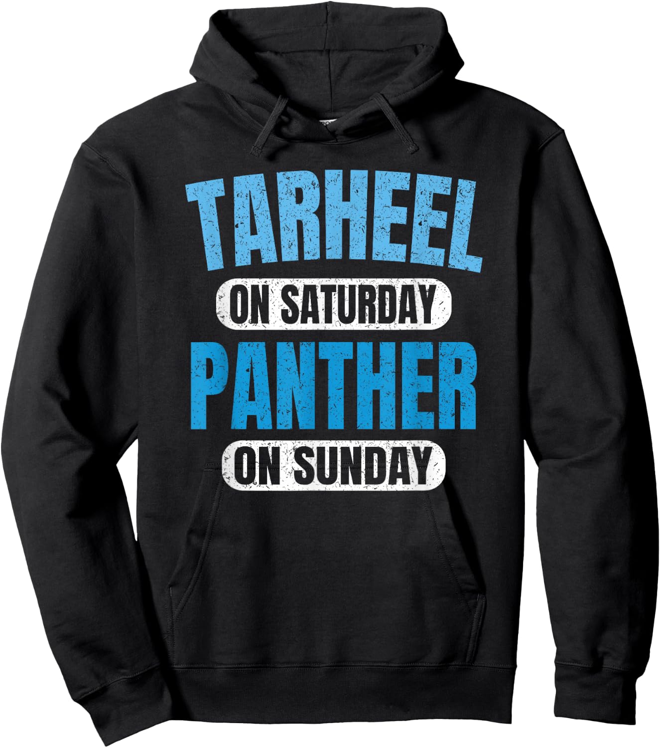 Tarheel on Saturday Panther on Sunday Fan Funny Vintage Hoodie - Hoodie | Black