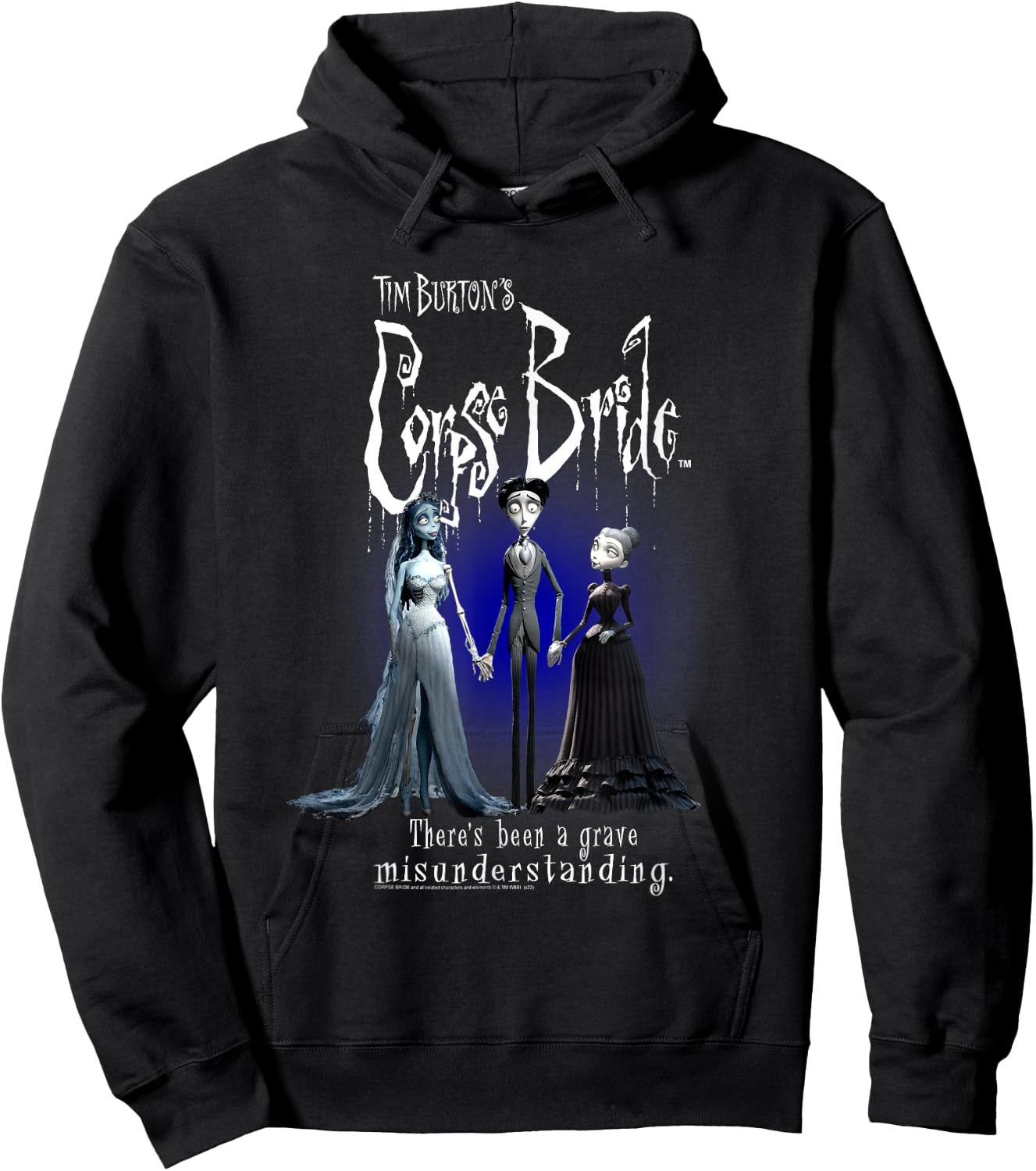Corpse Bride Emily Victor Victoria Portrait Movie Hoodie - Hoodie | Black