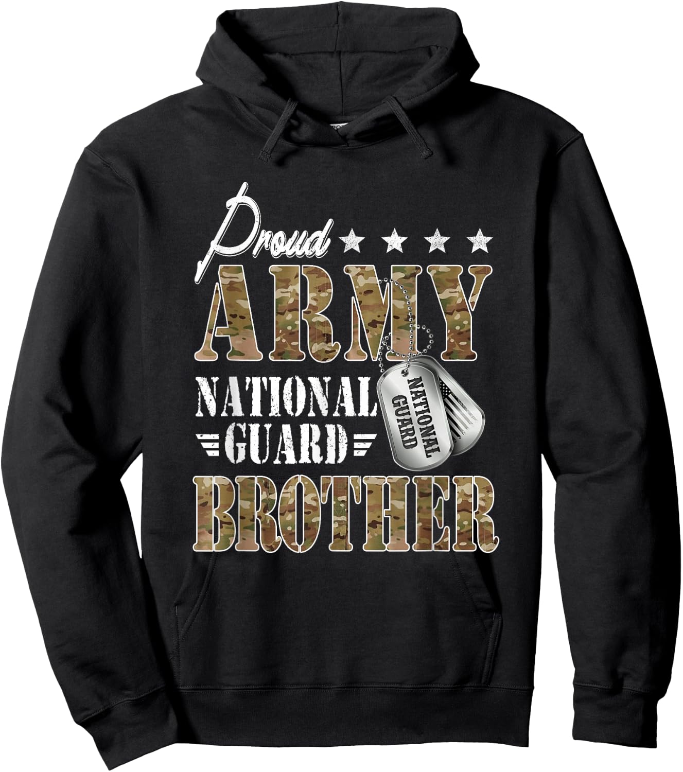 Proud Army National Guard Brother National Guard Graduation Hoodie - Hoodie | Black