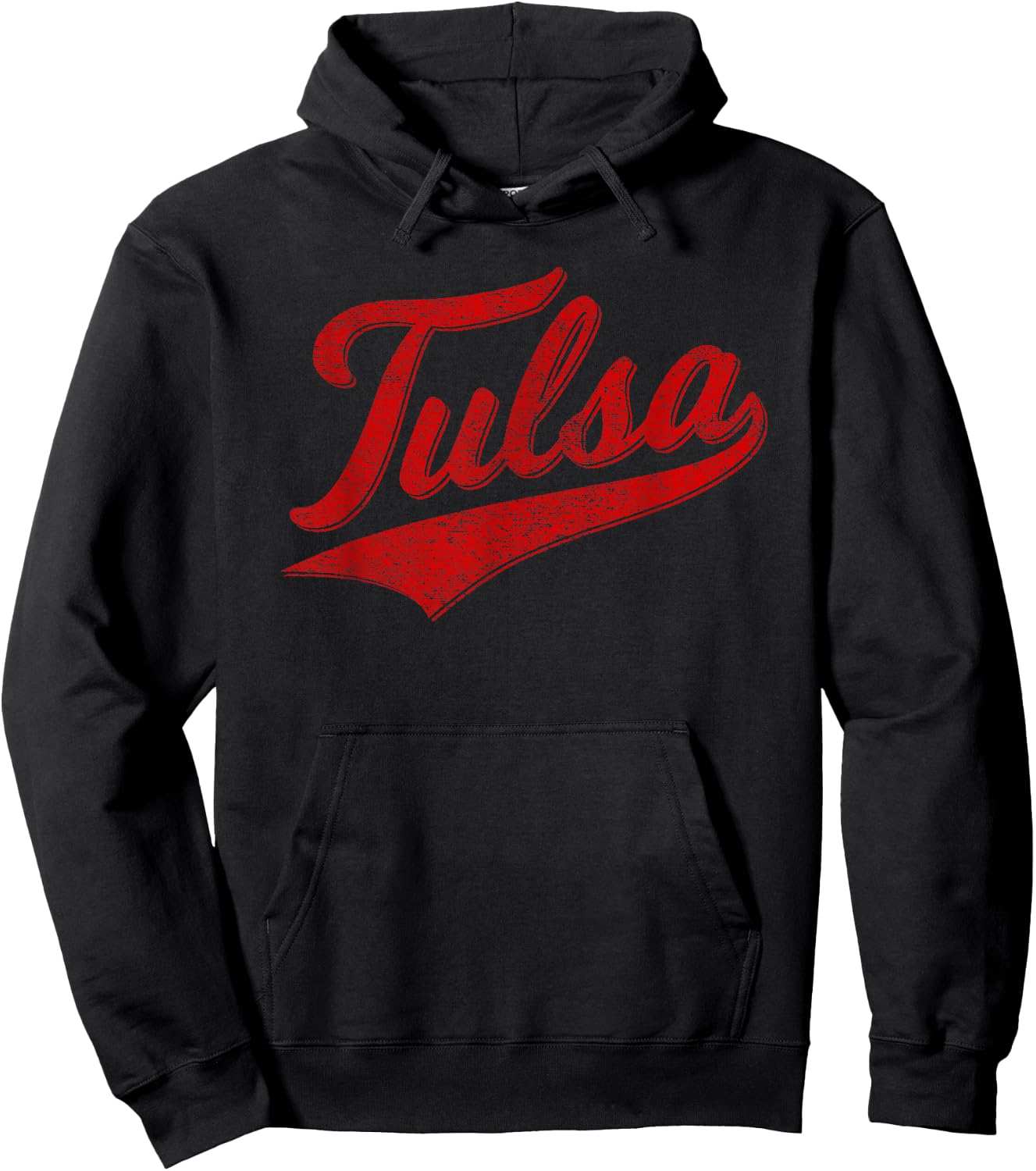 Tulsa Oklahoma Varsity Script Classic Sports Jersey Style Hoodie - Hoodie | Black