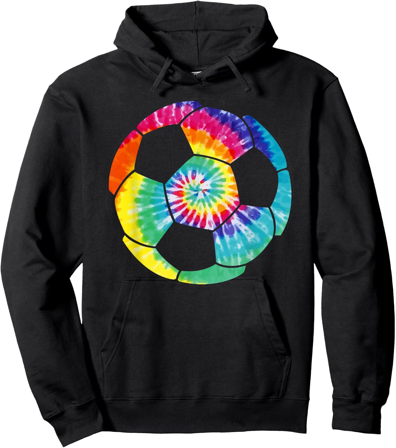 Soccer Tie Dye Rainbow Gift Hoodie - Hoodie | Black