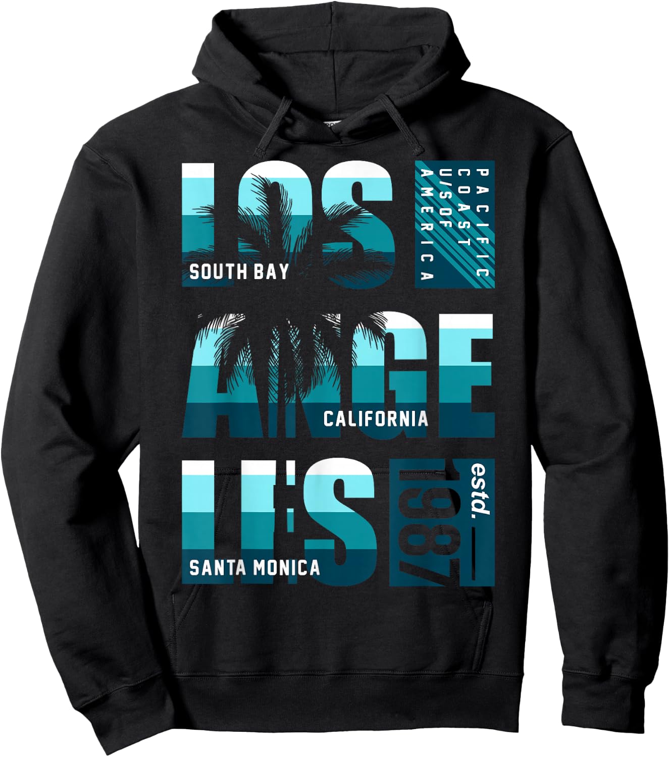 South Bay Los Angeles California Santa Monica Hoodie - Hoodie | Black