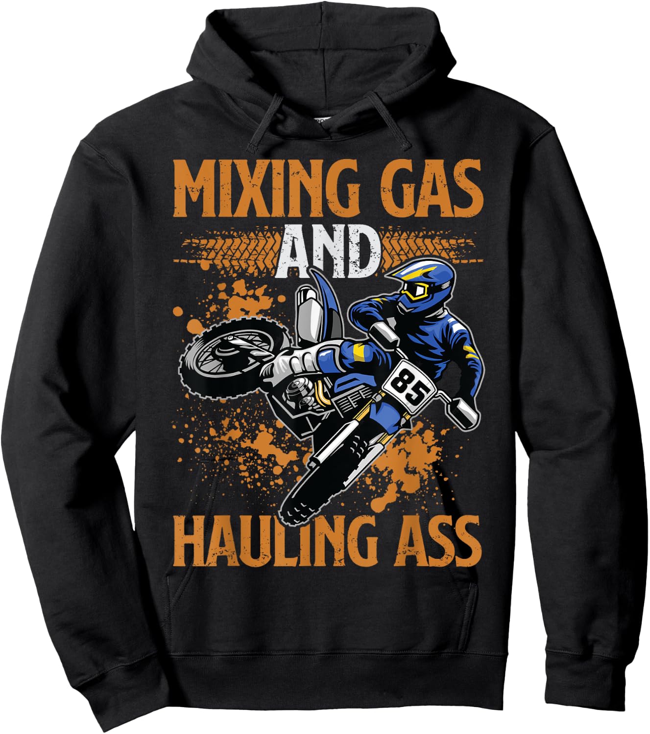 Mixing Gas And Hauling Ass Motocross Dirt Bike Boys Hoodie - Hoodie | Black