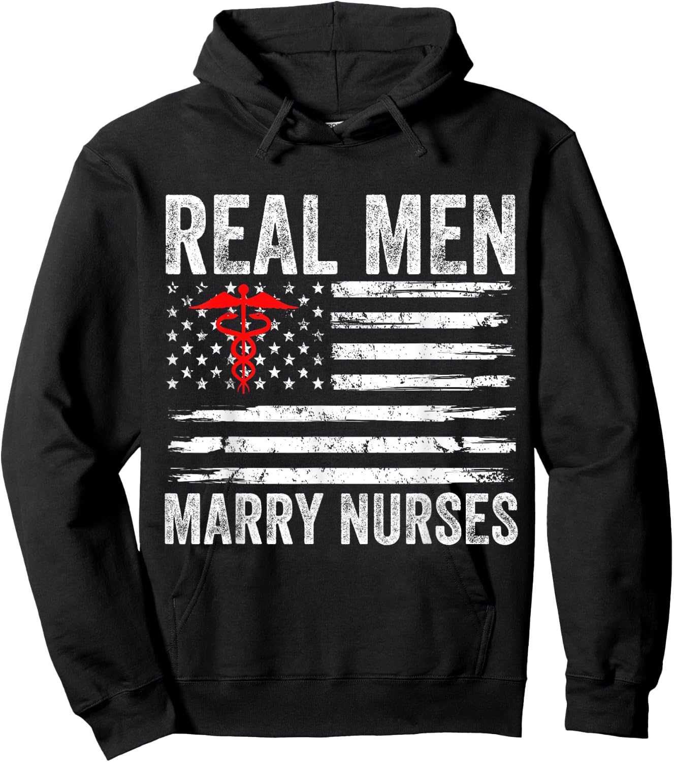 Real Men Marry Nurses Funny Nurse Husband Fiance Nurse Wife Hoodie - Hoodie | Black