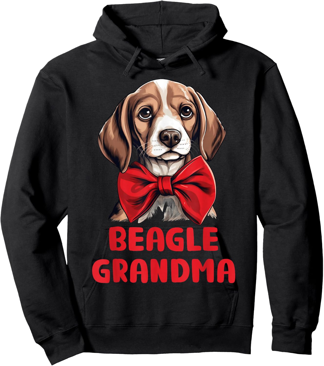 Cute Beagle Grandma Dog Lovers Gift Funny Puppy Beagle Owner Women Girls Kids Hoodie - Hoodie | Black