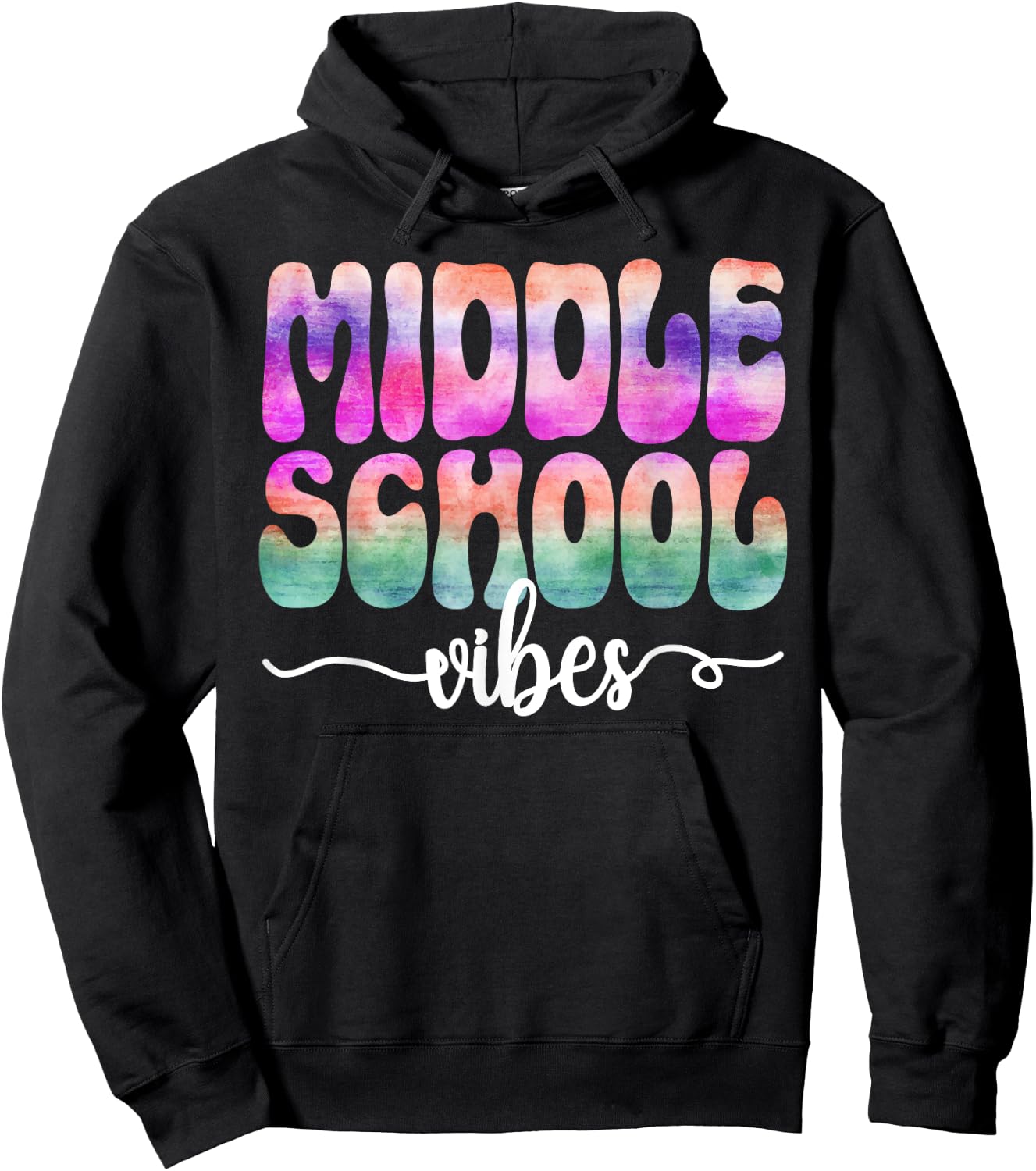 Hello Middle School Vibes Back To School Middle School Squad Hoodie - Hoodie | Black