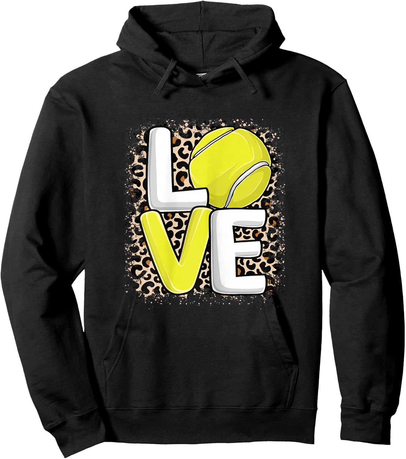 Love Tennis Player Women Girls Hoodie - Hoodie | Black