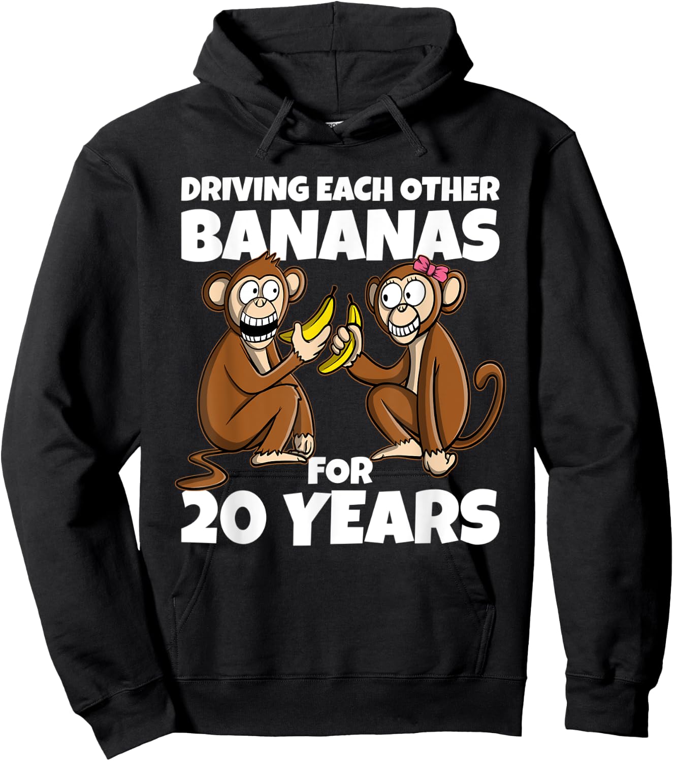 20th Wedding Anniversary Driving Each Other Bananas 20 Year Hoodie - Hoodie | Black