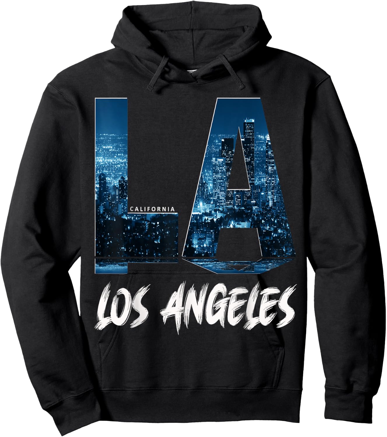 Men, Woman, Teenager L.A. Love Design Los Angeles City California Hoodie - Hoodie | Black
