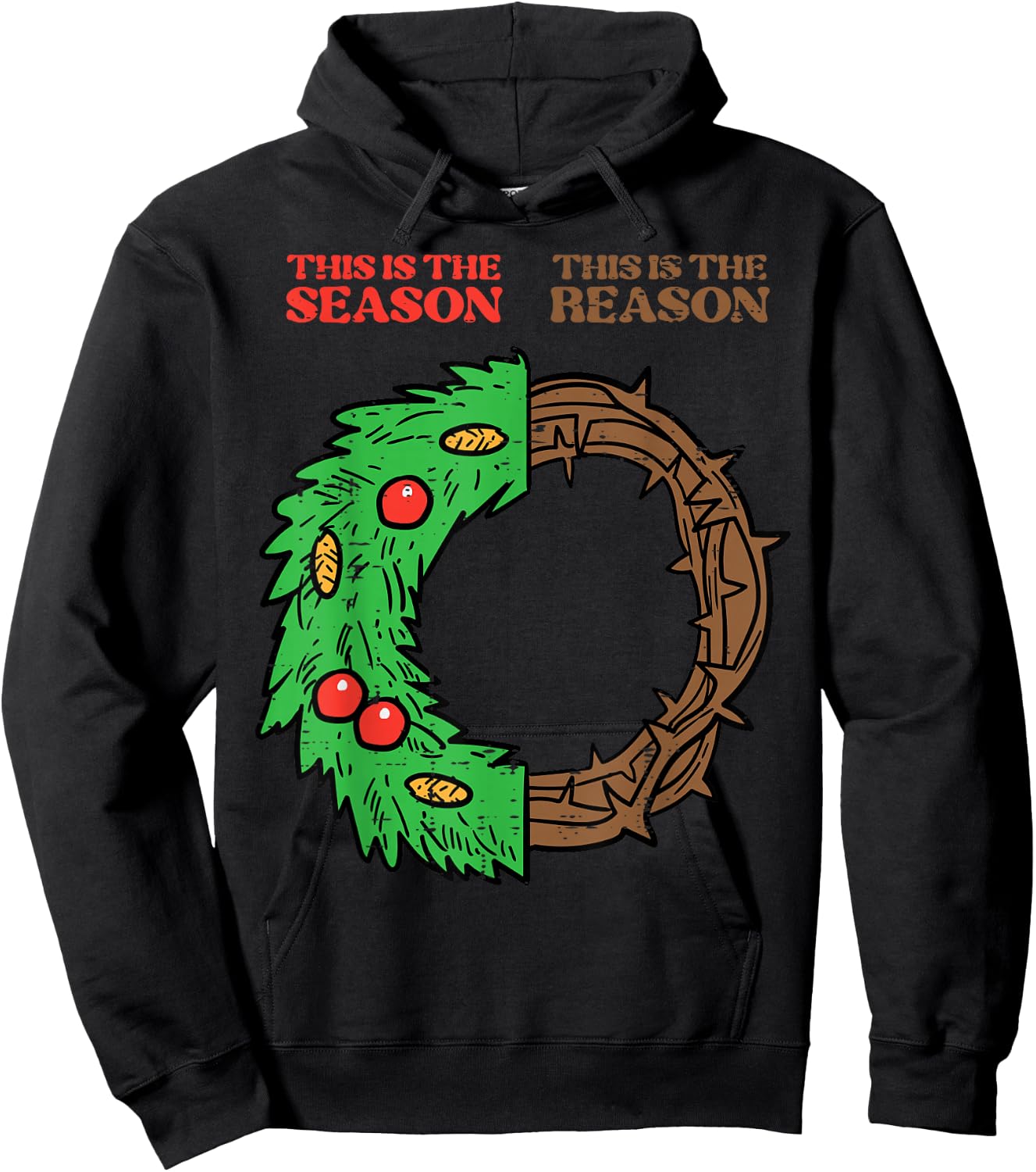 Christmas This Season Reason Xmas Christian Men Women Kids Hoodie - Hoodie | Black