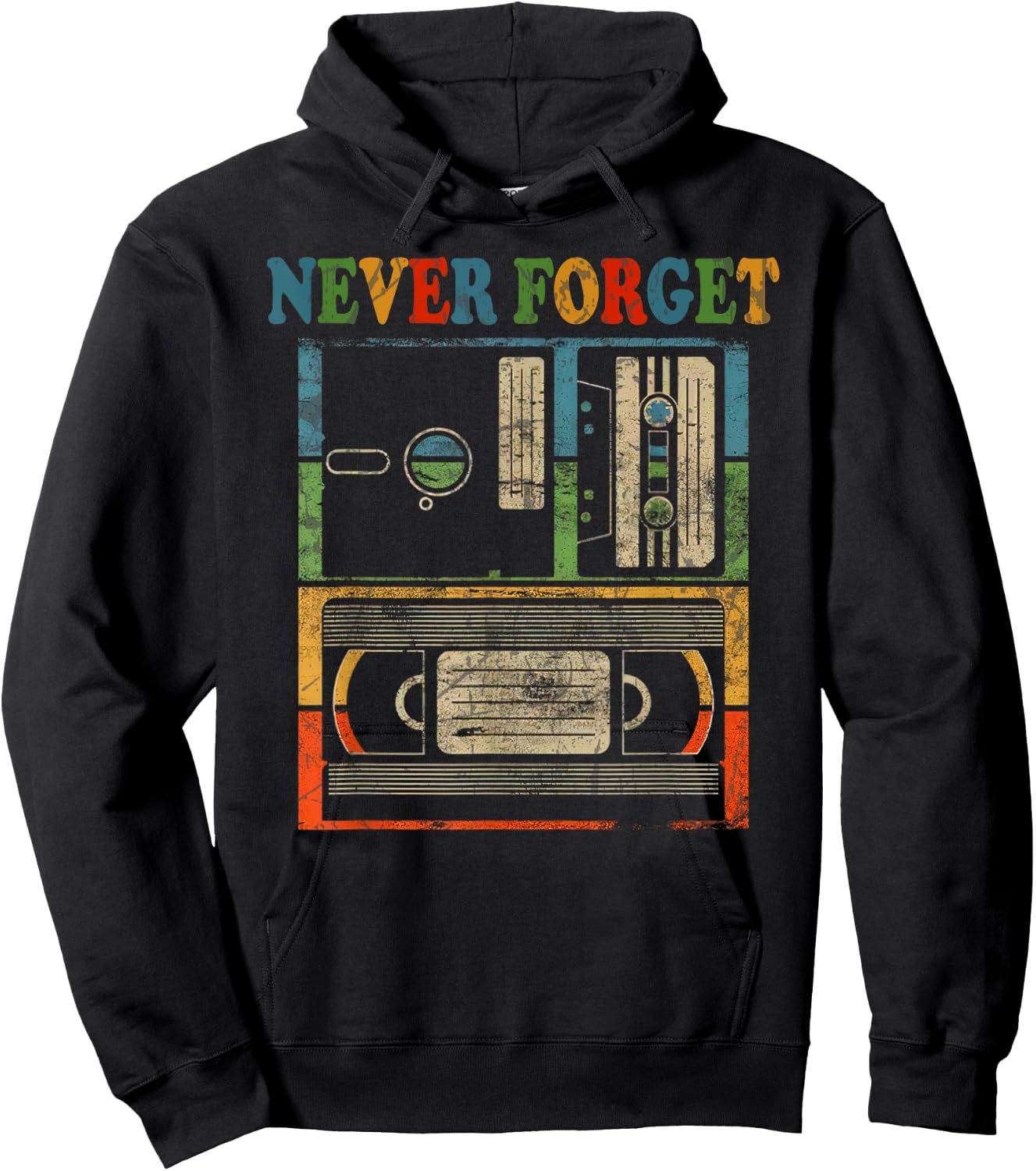 Retro Vintage 90s 80s Audio Cassette 40 Years Old Birthday Hoodie - Hoodie | Black