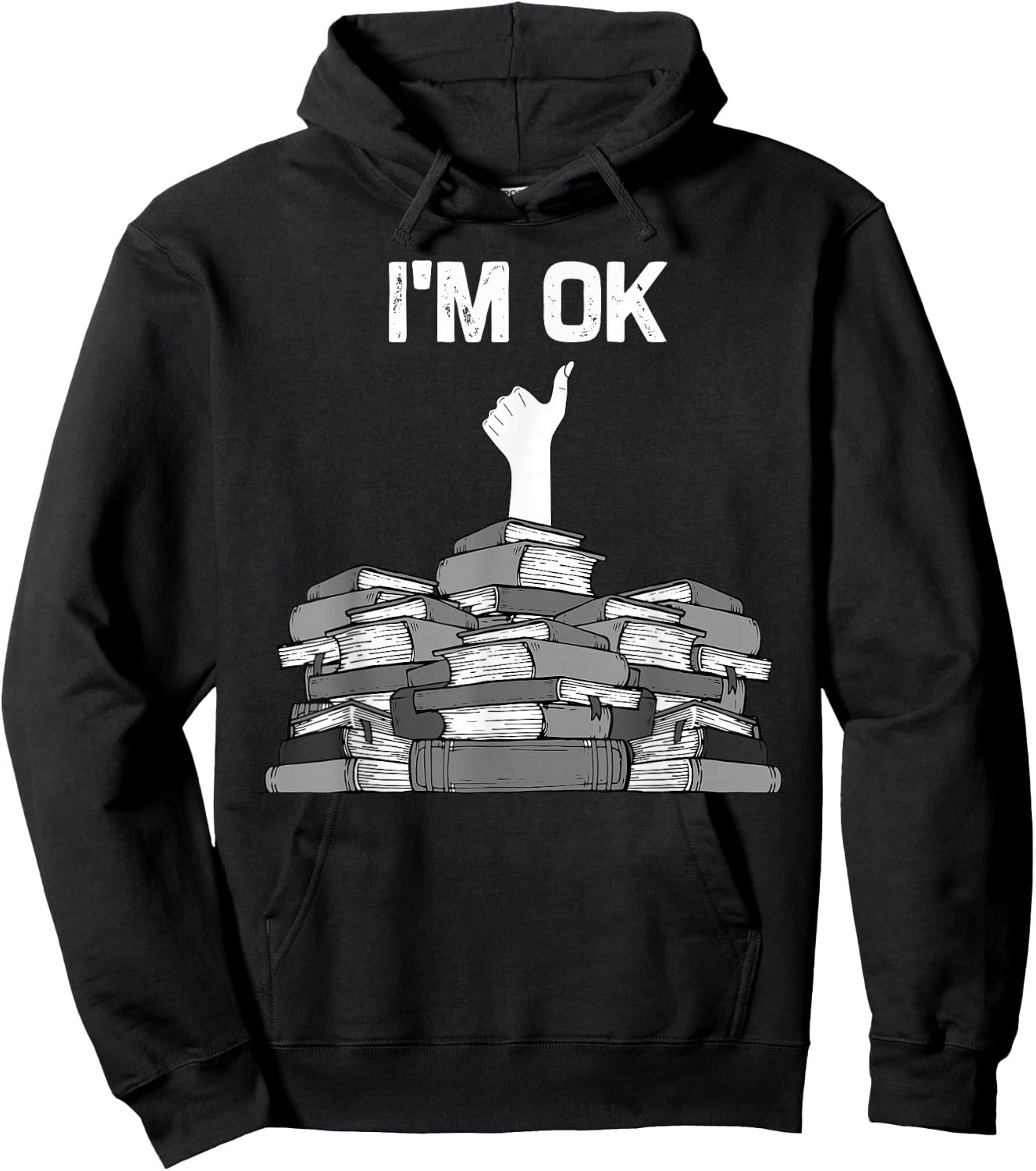 Funny Books Design Women Kids Avid Reader Bookworm Hoodie - Hoodie | Black