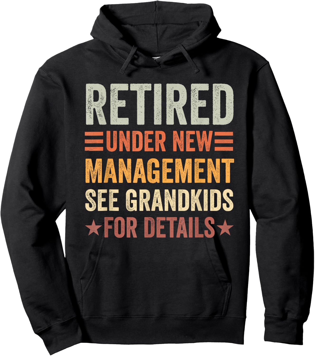Retired Under New Management See Grandkids for Details Hoodie - Hoodie | Black