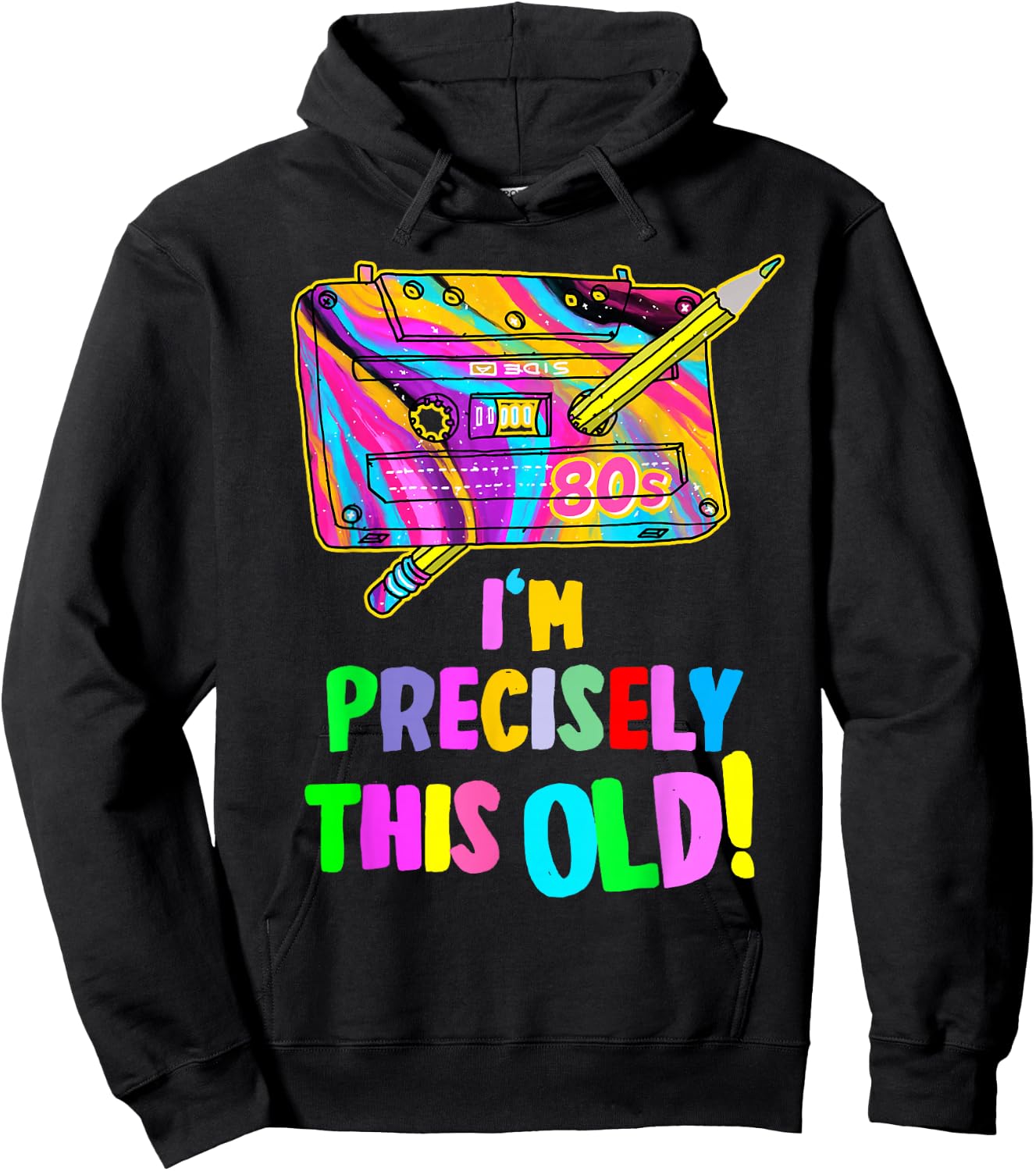 80s Ideas Rave Outfit & 80s Festival Costume Hoodie - Hoodie | Black
