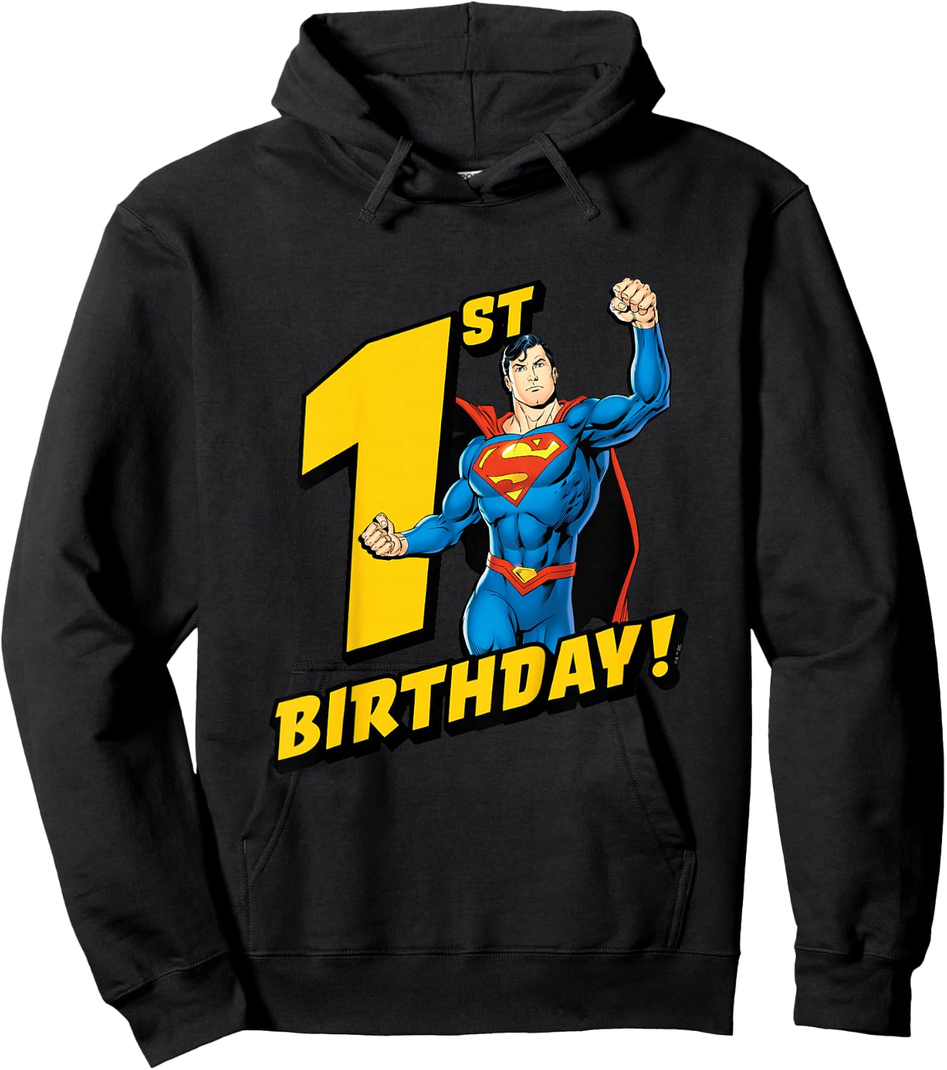 Kids Superman 1st Birthday Hoodie - Hoodie | Black