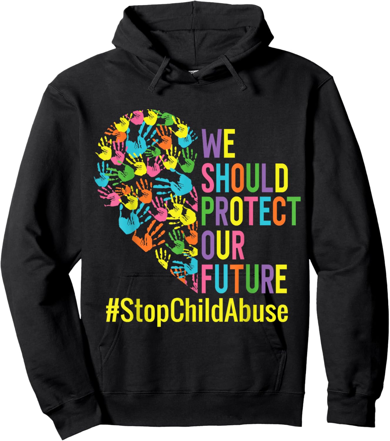 Child abuse awareness Child abuse prevention Hoodie - Hoodie | Black