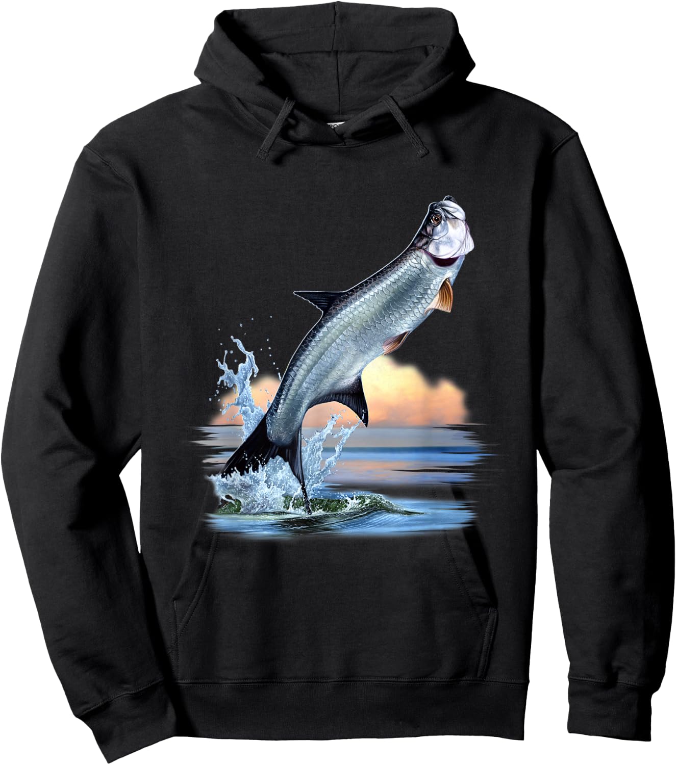Tarpon Fish Fresh Water Wildlife Hunting Fishing Apparel Hoodie - Hoodie | Black