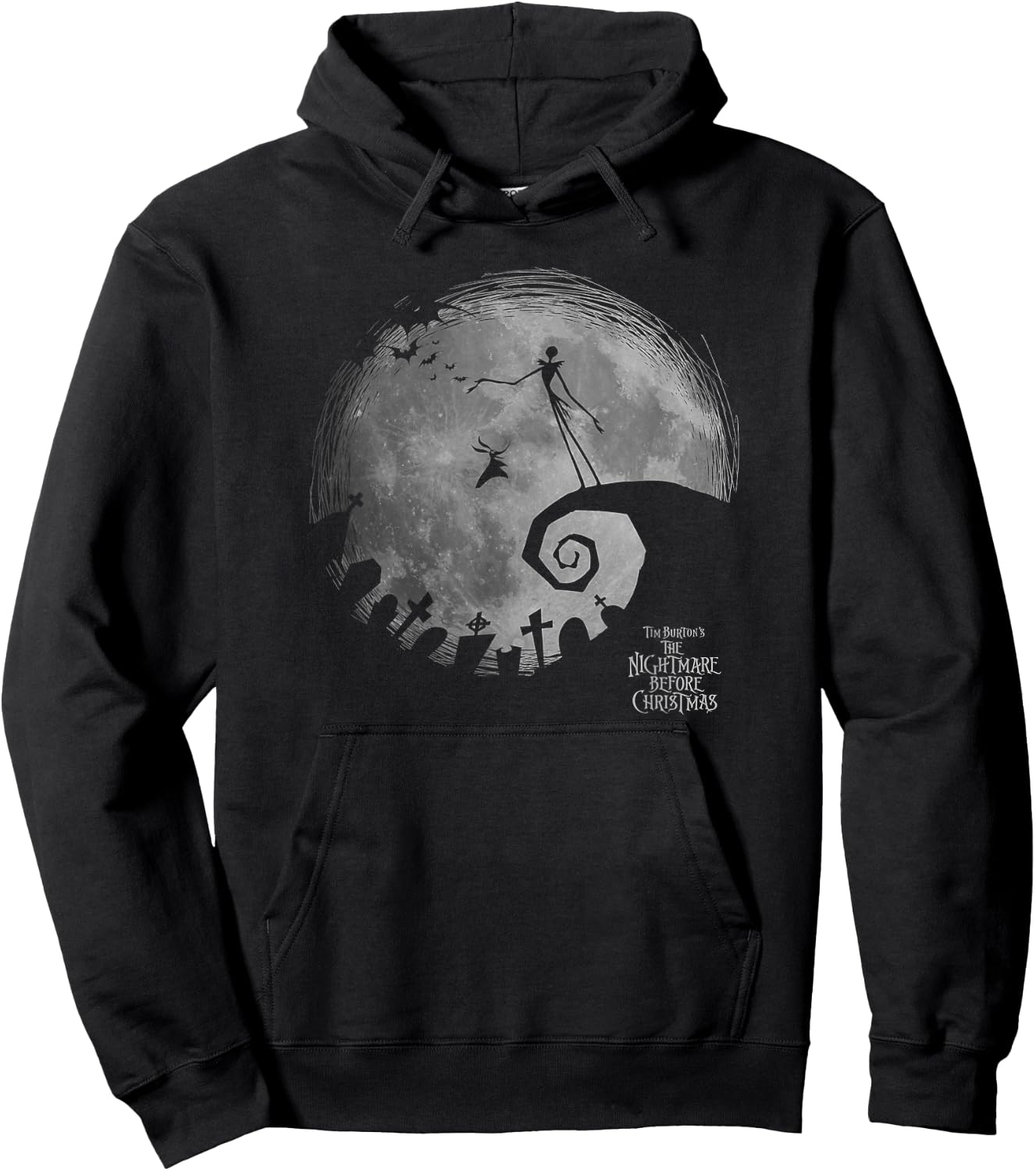 Disney The Nightmare Before Christmas Jack Big Moon Hoodie - Hoodie | Black