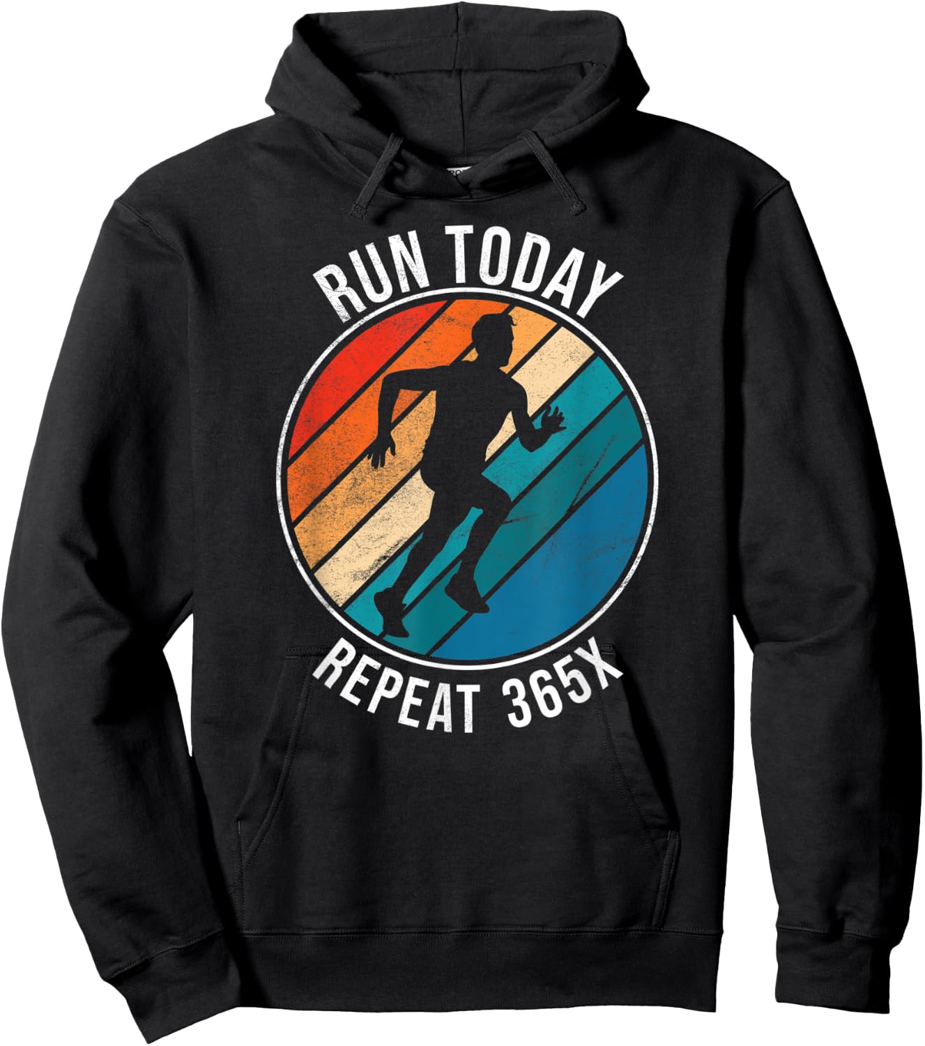 Run Today Repeat 365 - Running Streak Runner Hoodie - Hoodie | Black