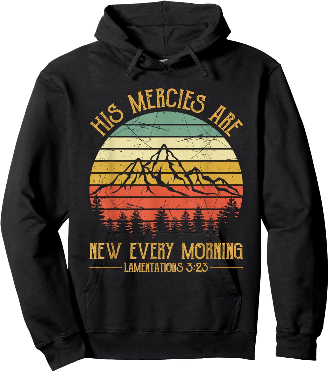 Christian Bible Verse His Mercies Are New Every Morning Hoodie - Hoodie | Black