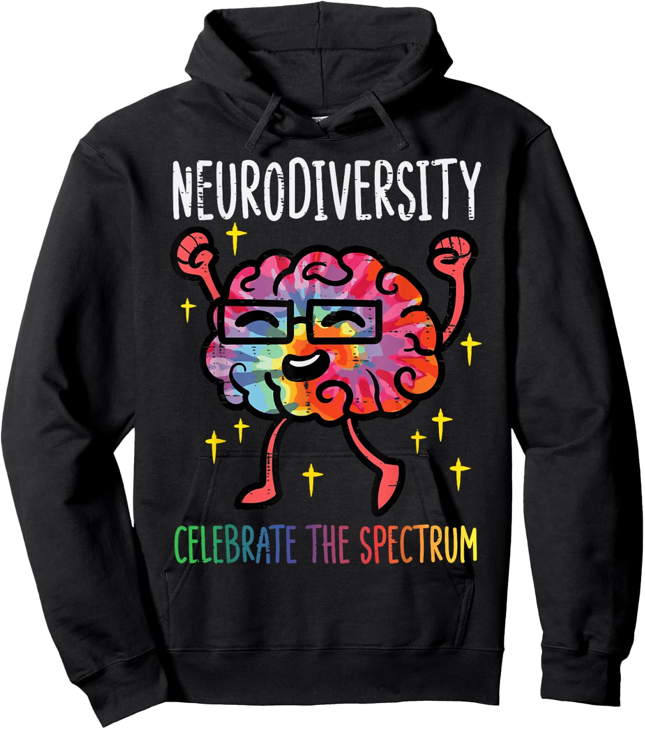 Neurodiversity Brain Autism Awareness ASD ADHD Men Women Kid Hoodie - Hoodie | Black