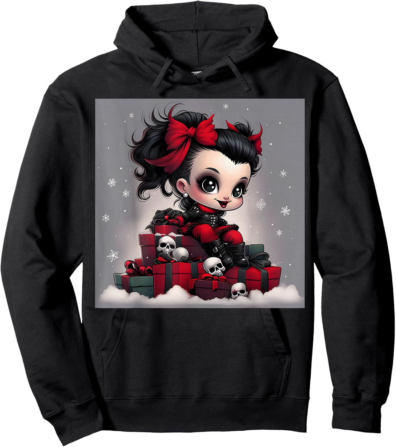 A Twist of Gothmas: Celebrating with Baby's Style Hoodie - Hoodie | Black