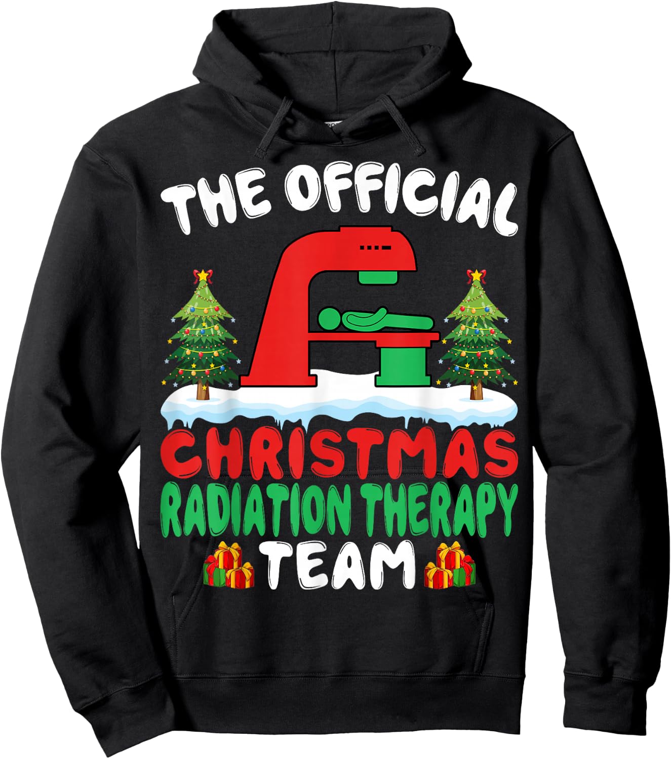 Xmas Radiation Therapy Team - Radiation Therapist Christmas Hoodie - Hoodie | Black