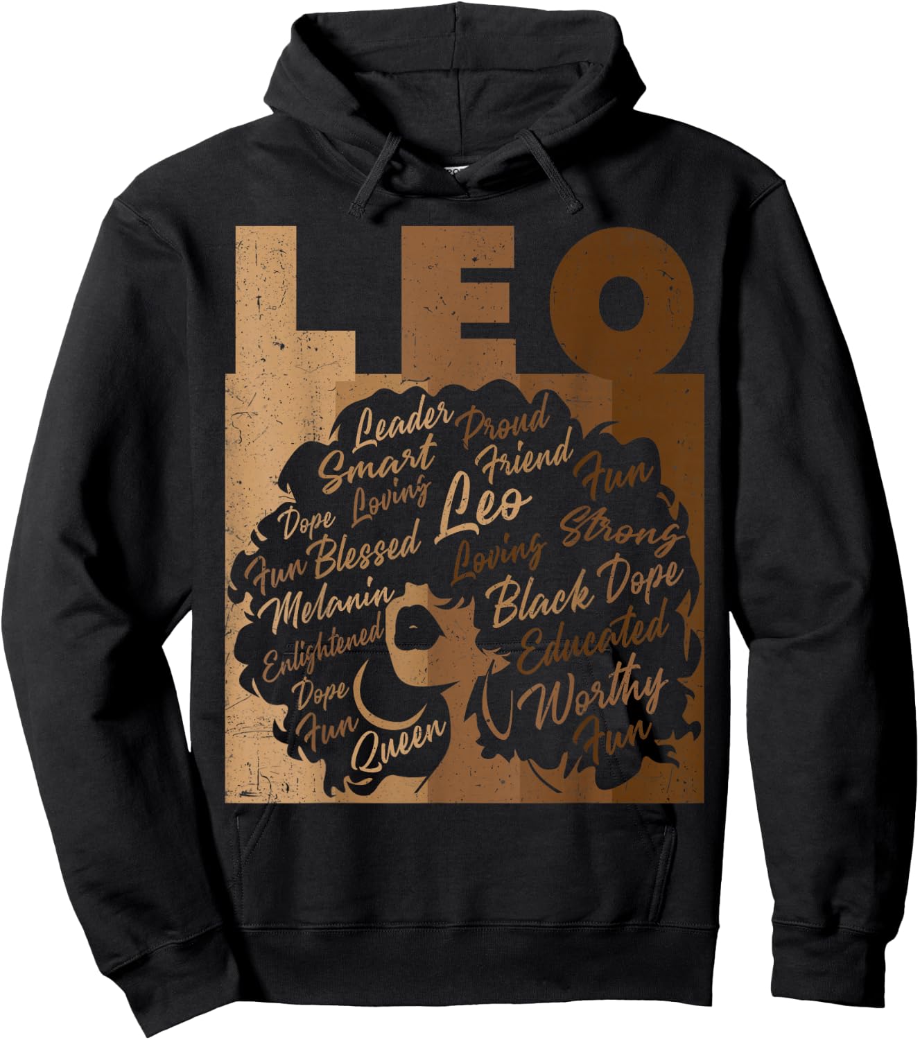 Leo Girl African American Women Melanin Birthday Hoodie - Hoodie | Black