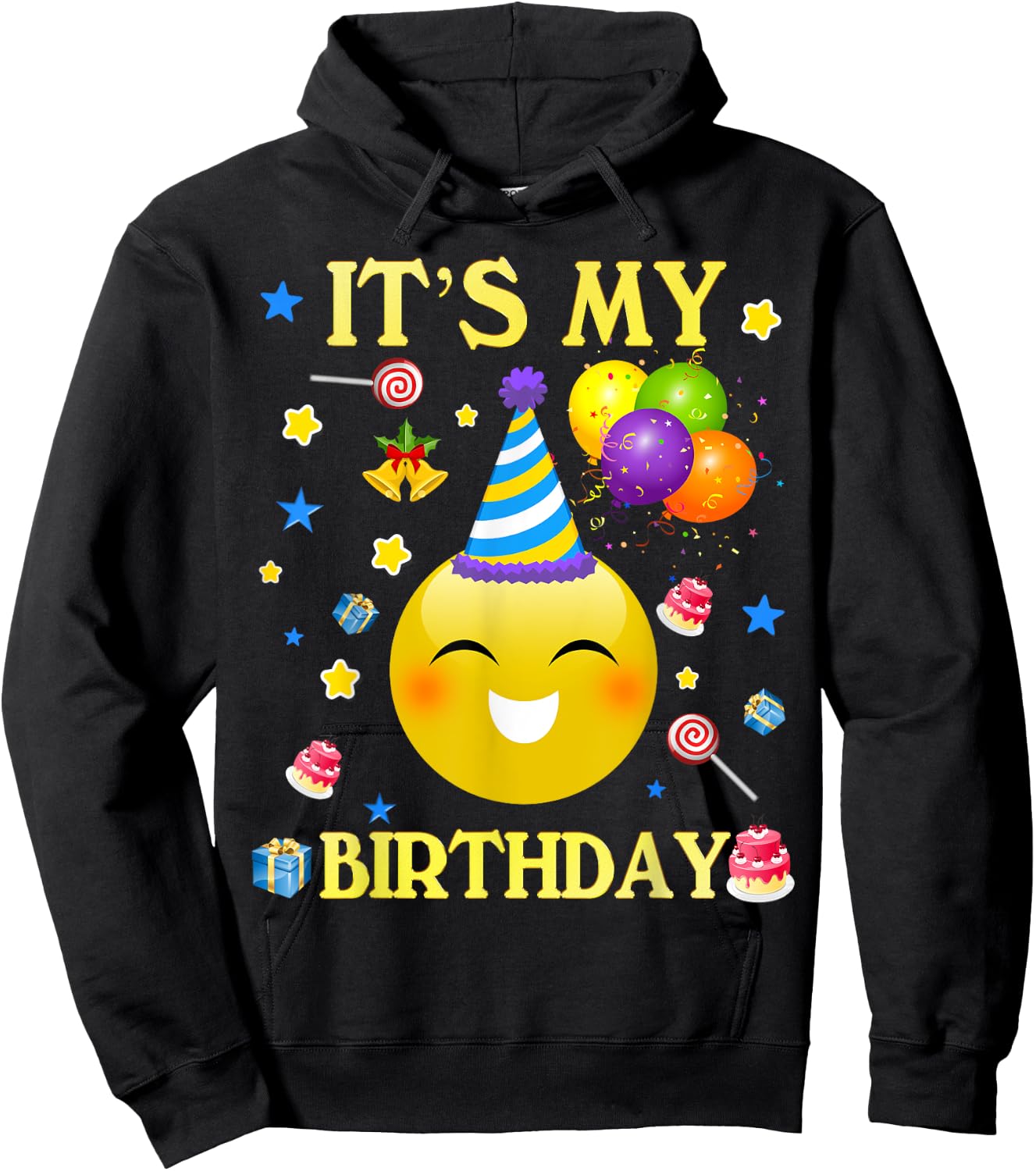 Funny It's My Birthday Cute Shirt Women Men Boy Girl Hoodie - Hoodie | Black