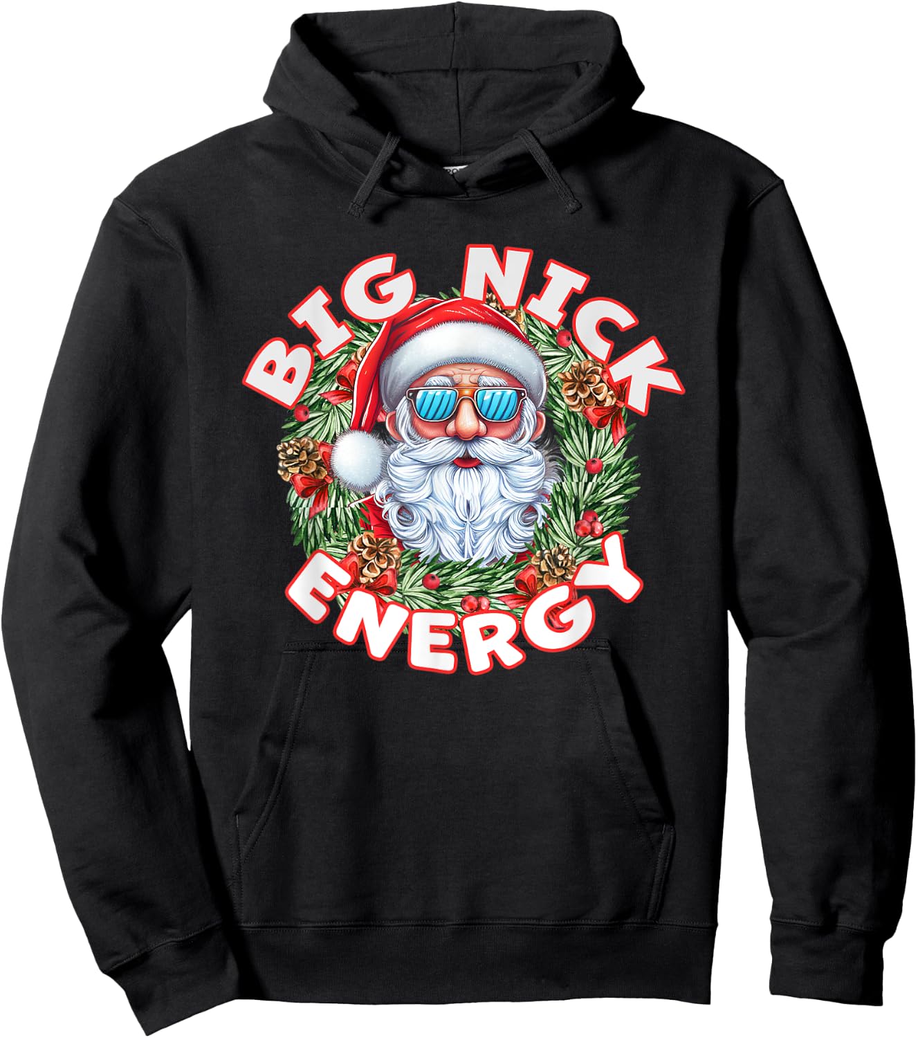 Big Nick Energy Santa Christmas Hoodie - Hoodie | Black