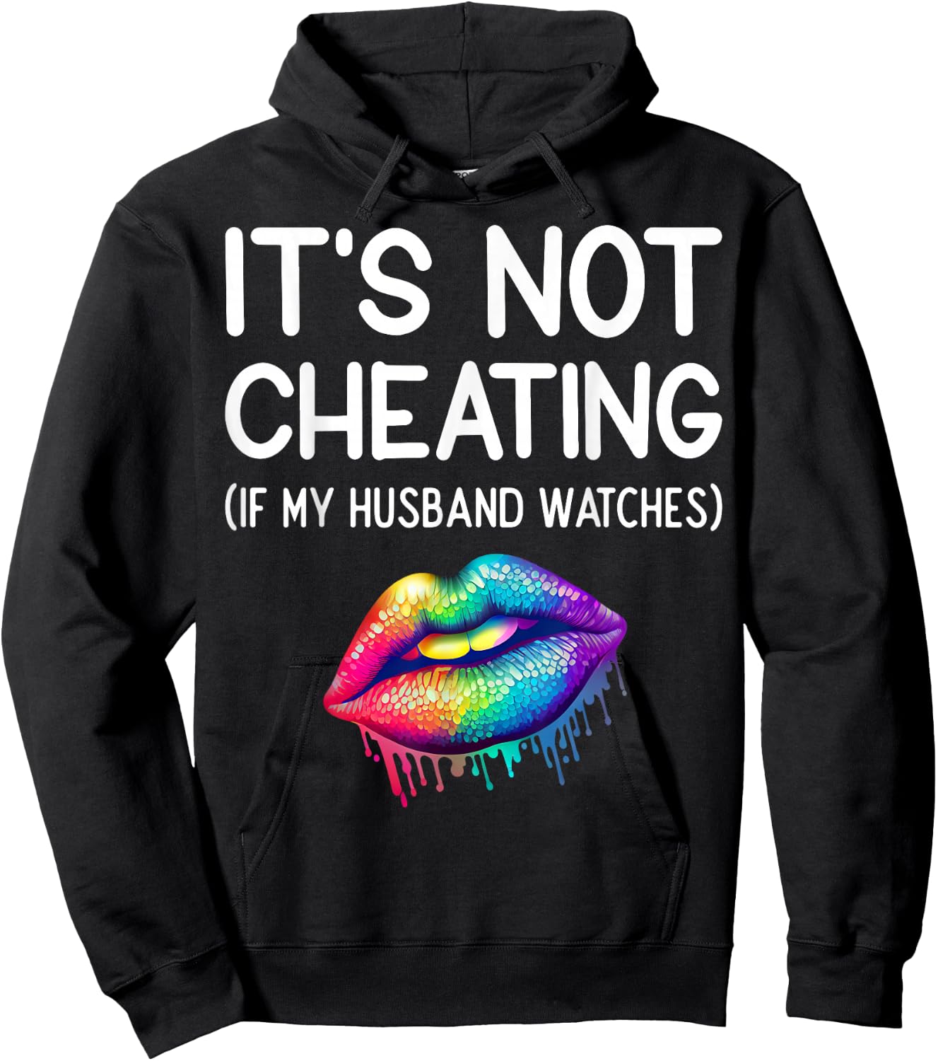 It's Not Cheating If My Husband Watches Swinger Adult Humor Hoodie - Hoodie | Black