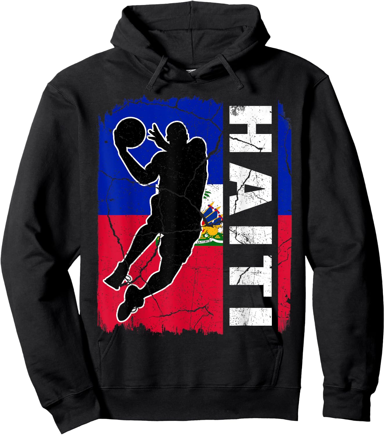 Haitian Basketball Player Haiti Flag Basketball Fans Hoodie - Hoodie | Black