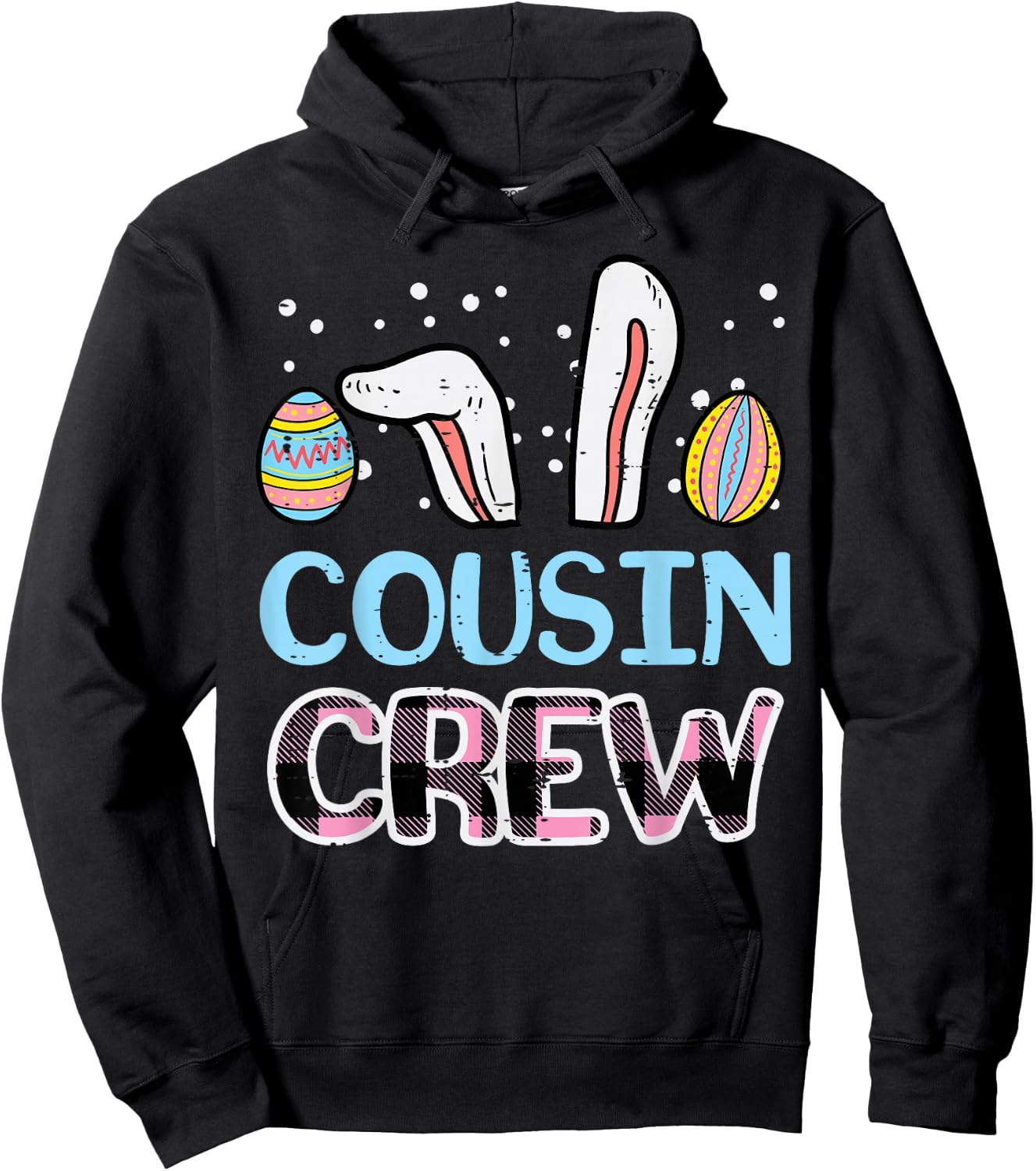 Easter Cousin Crew Family Matching Boys Girls Kids Toddler Hoodie - Hoodie | Black