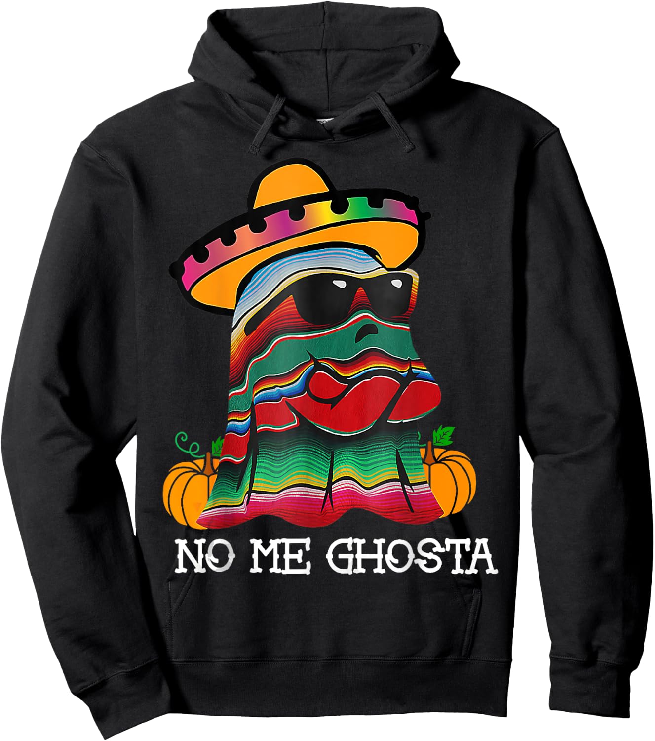 No Me Ghosta Funny Mexican Halloween Ghost For Family Hoodie - Hoodie | Black