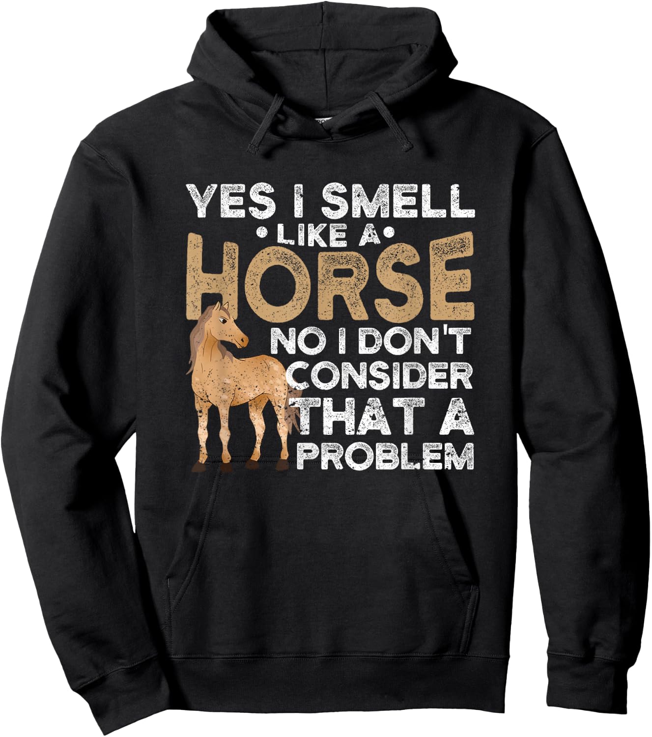 Yes I Smell Like A Horse No I Don't Consider That A Problem Hoodie - Hoodie | Black