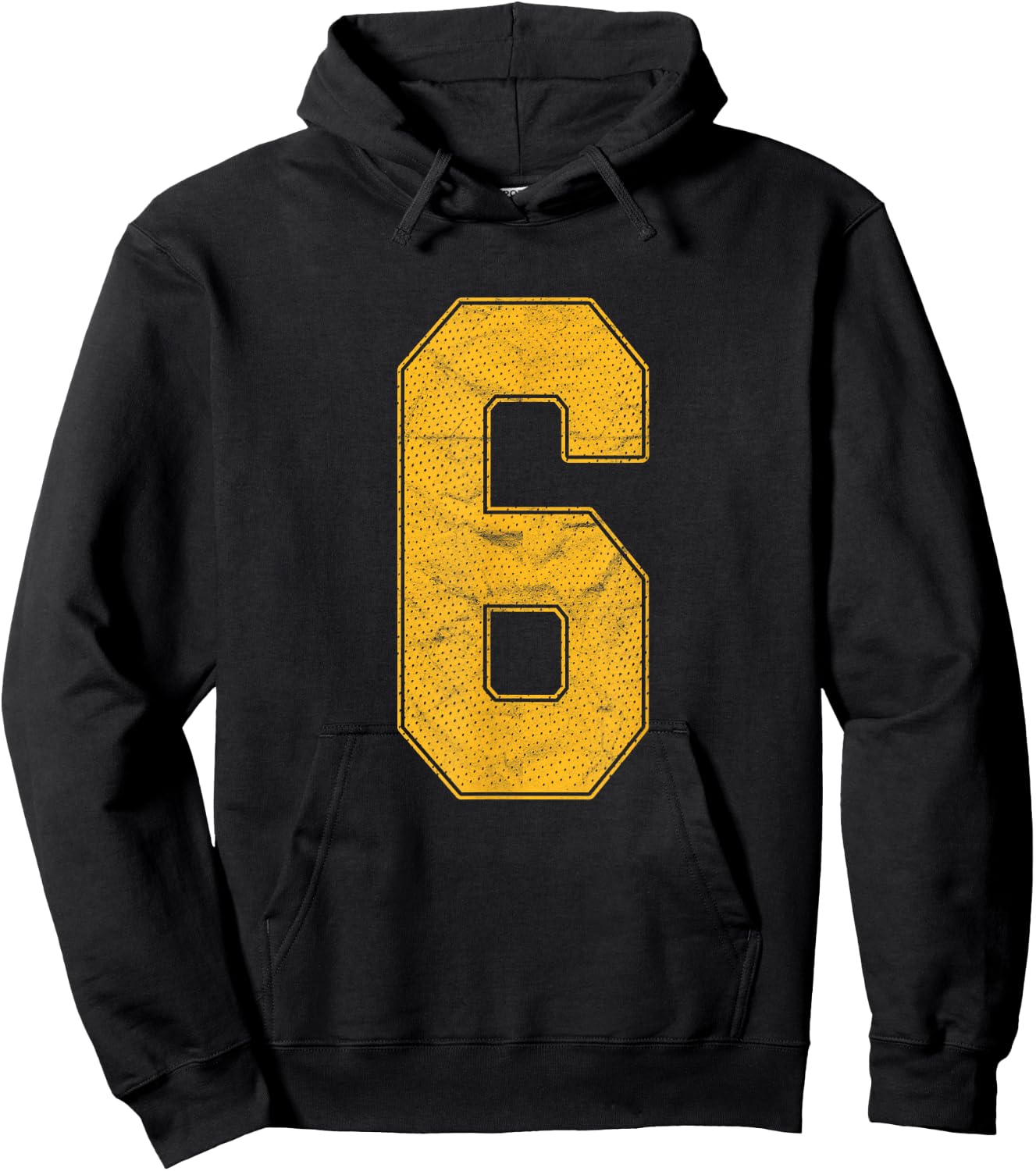 Number 6 Numbered Uniform Sports Team Jersey 6th Birthday Hoodie - Hoodie | Black