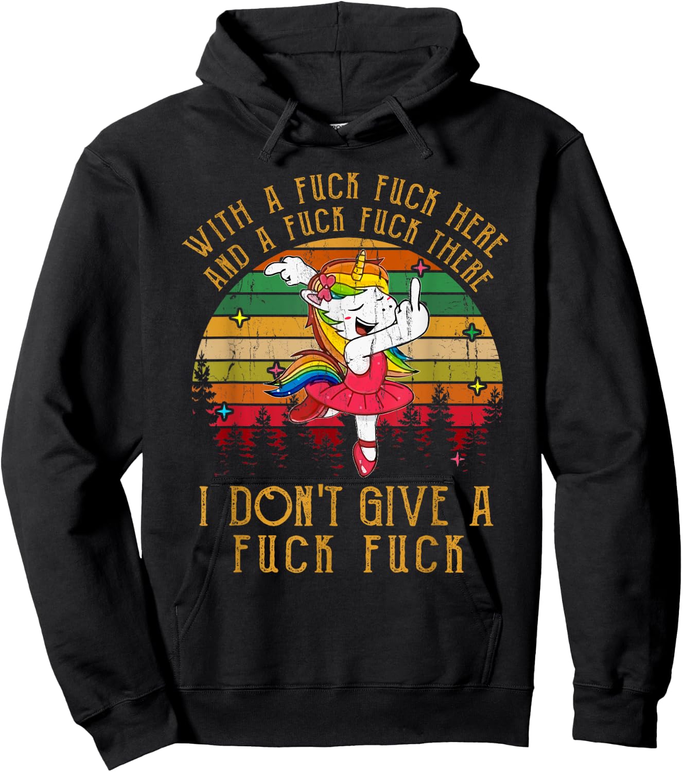 With A Fuck Fuck Here And A Fuck Fuck There Hoodie - Hoodie | Black