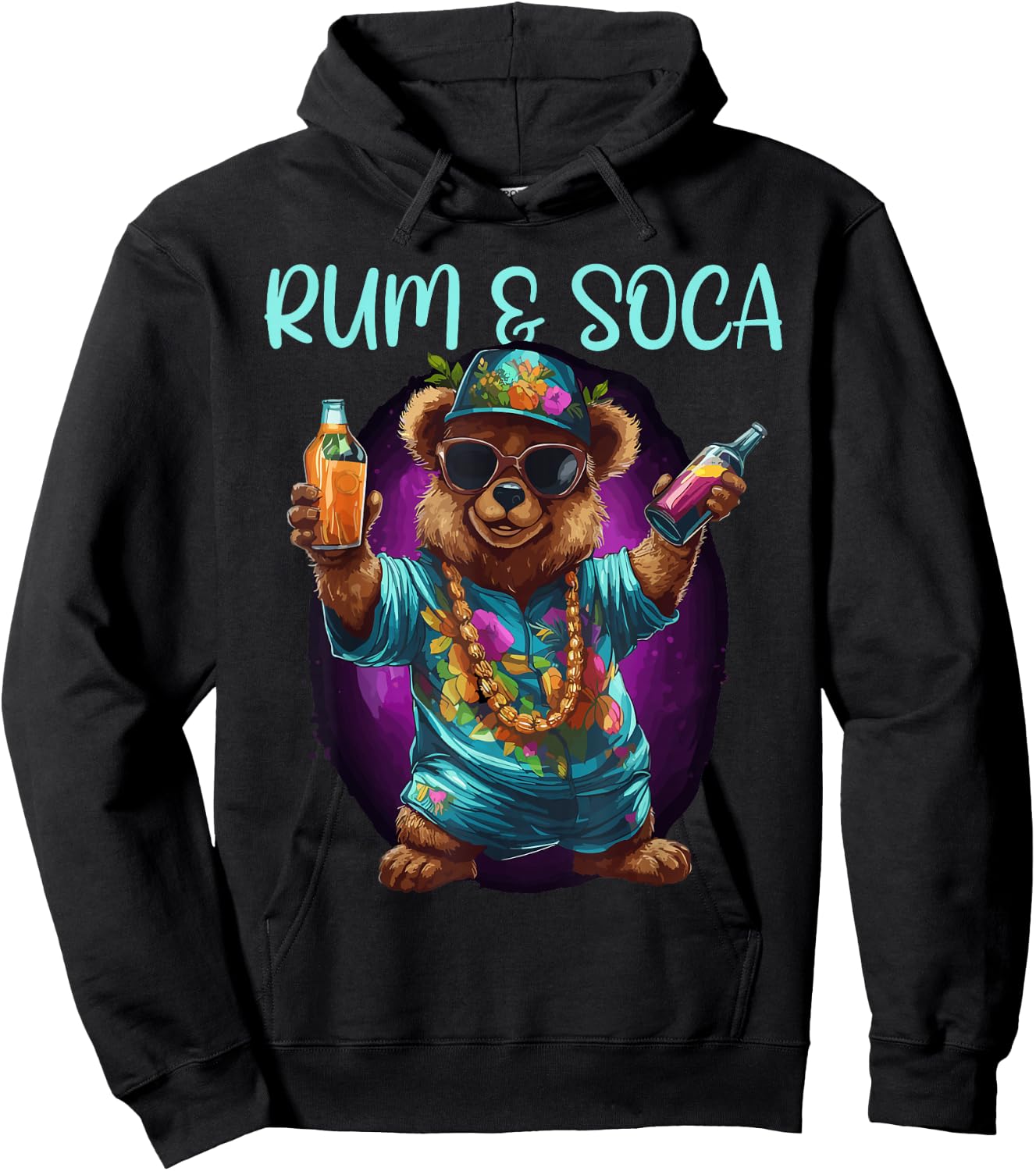 Rum And Soca, Soca Fans, Caribbean Carnival Party, Men Hoodie - Hoodie | Black