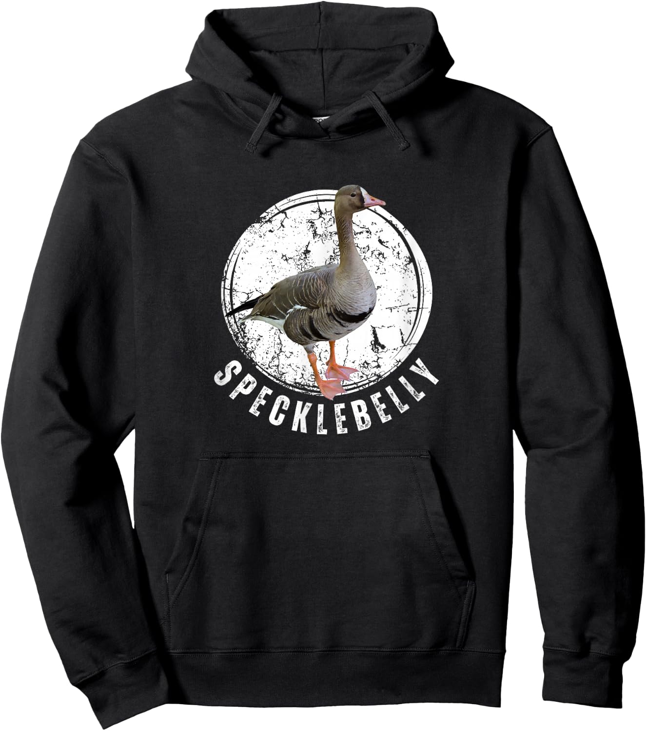 Specklebelly Goose Shirt Goose Hunting Speck White Front Hoodie - Hoodie | Black