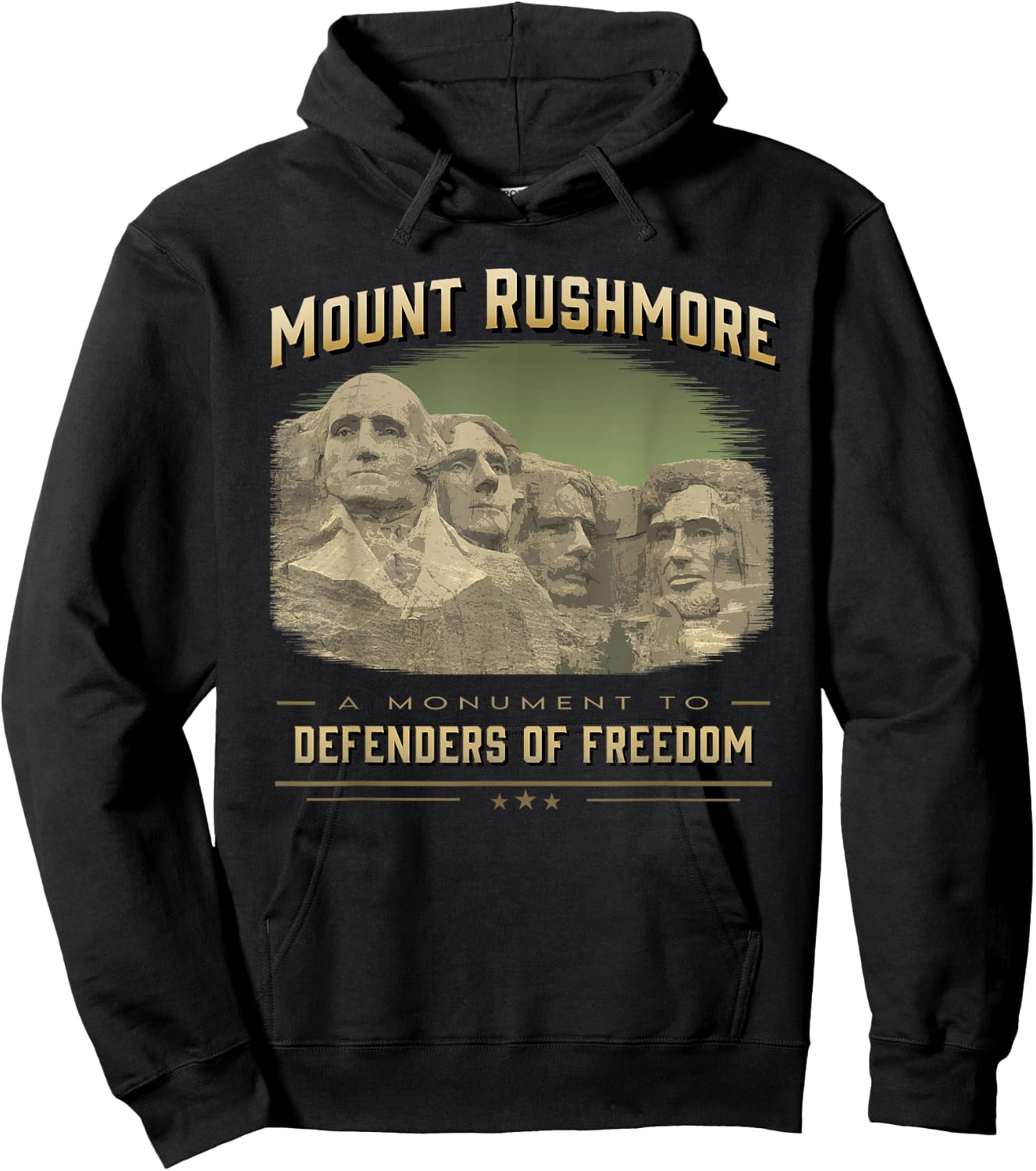 Mount Rushmore Defenders of Freedom South Dakota USA Hoodie - Hoodie | Black