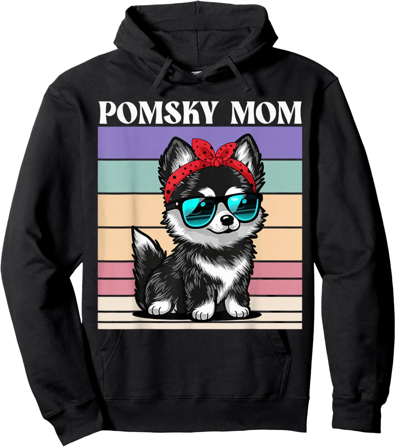 Pomsky Mom Hoodie - Hoodie | Black