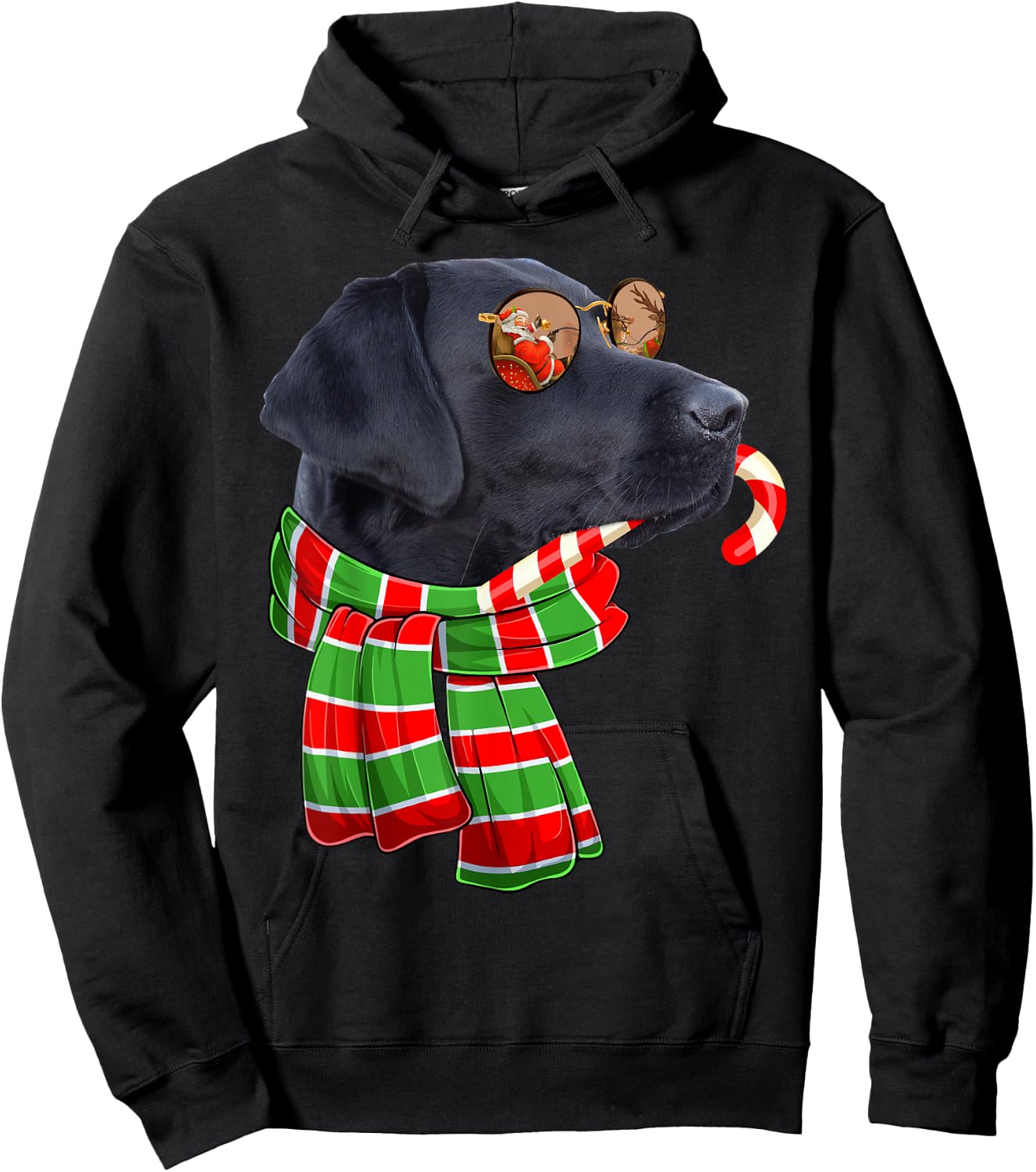 Black Lab Labrador Dog Owners Christmas Xmas Holiday Party Hoodie - Hoodie | Black