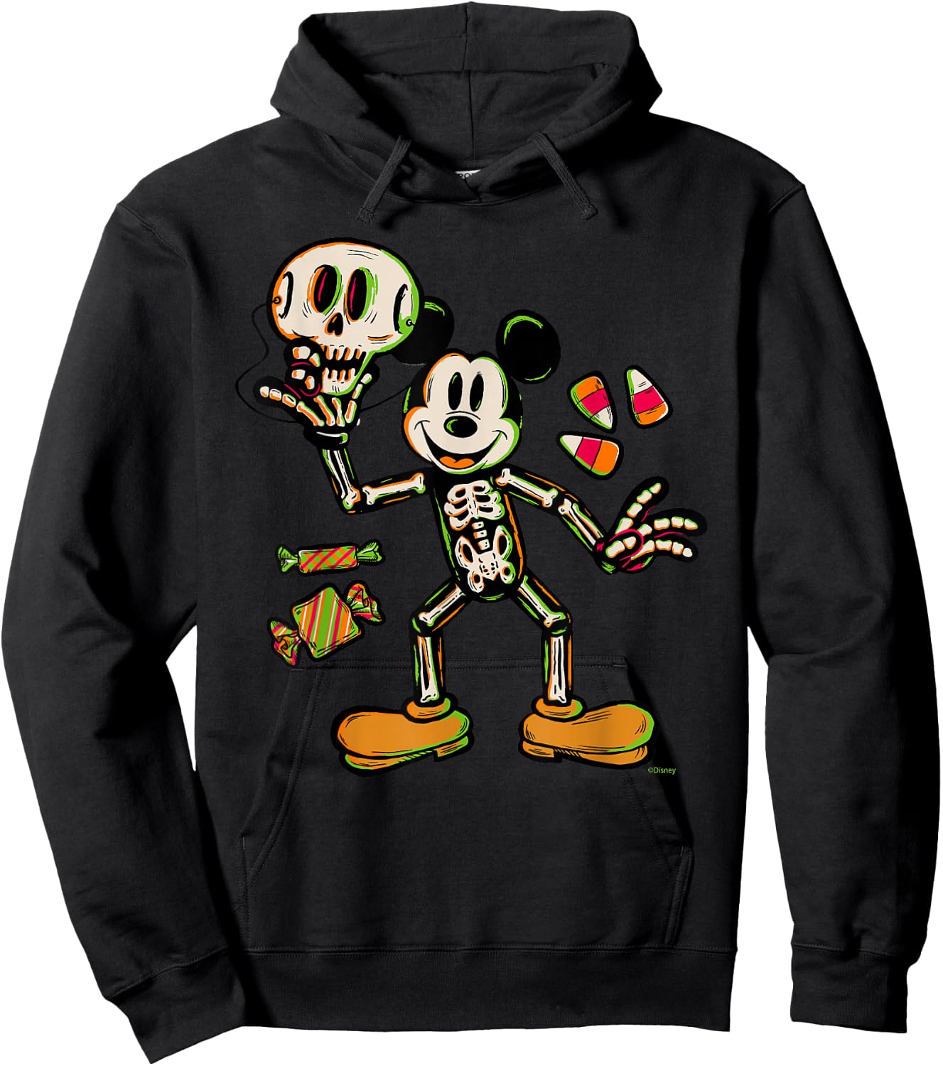 Disney Mickey Mouse Trick & Treat Skeleton Costume Halloween Hoodie - Hoodie | Black