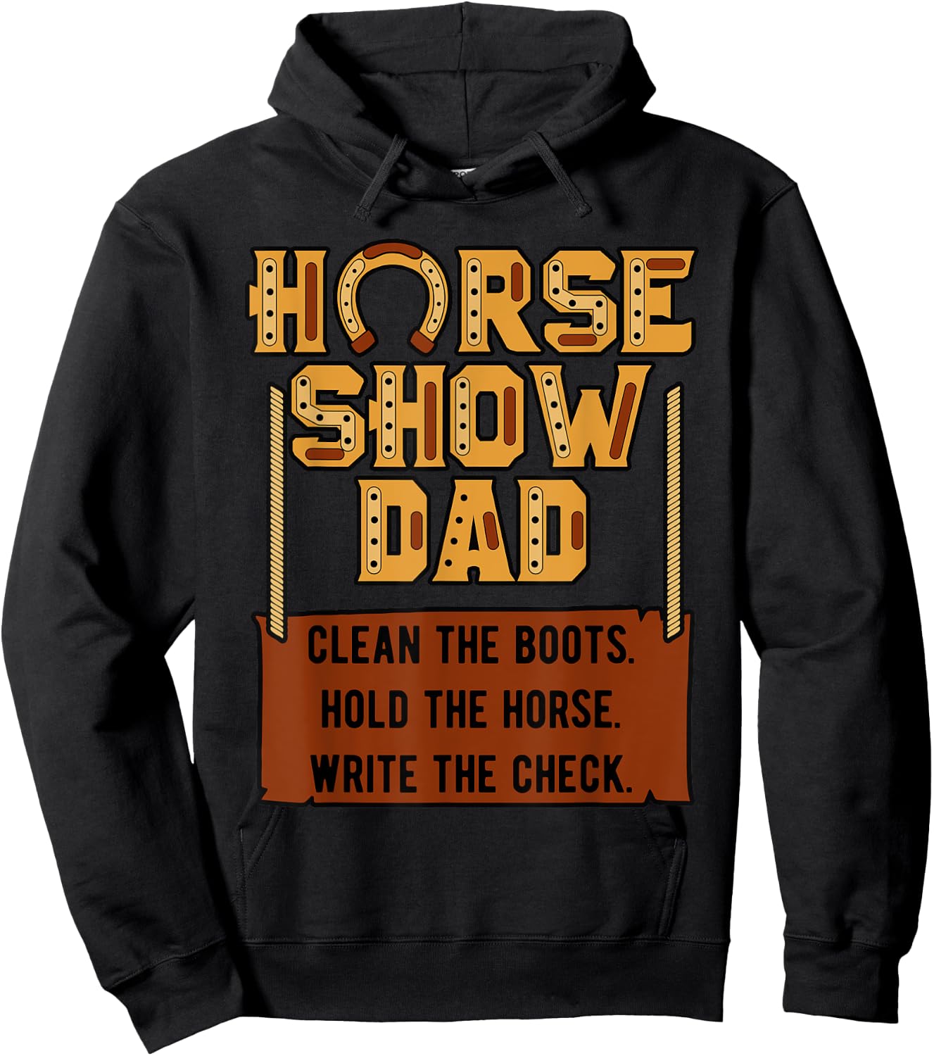 Horse Show Dad Jockey Equestrian Showjumping Father's Day Hoodie - Hoodie | Black