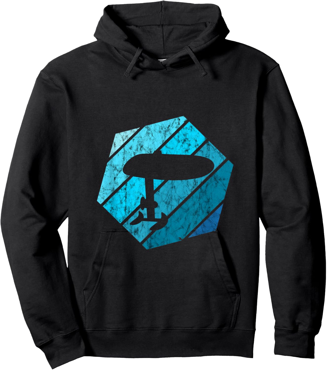 Vintage Hexa Electric Hydrofoil Surfboard Foiler Efoil Hoodie - Hoodie | Black