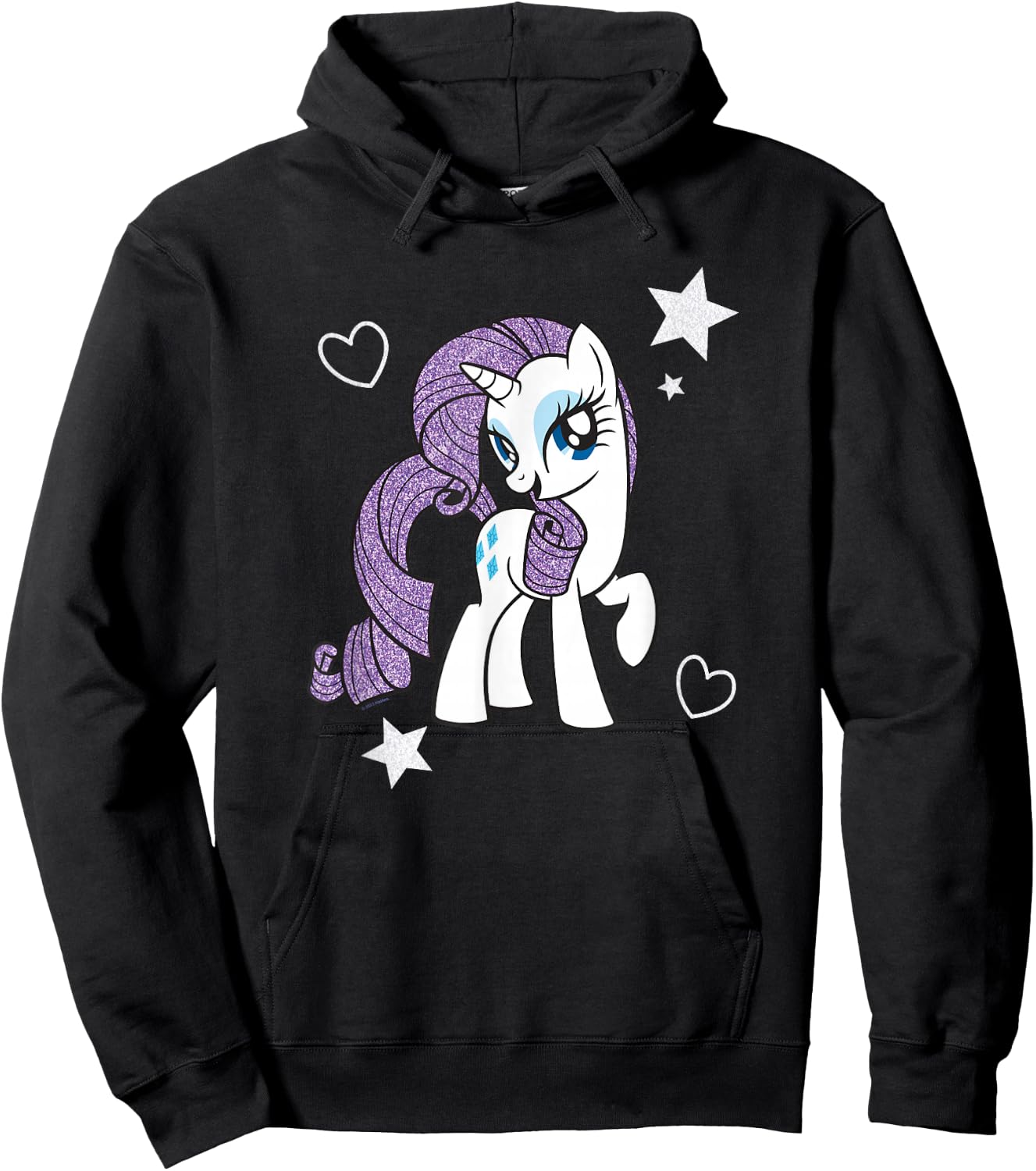 My Little Pony: Friendship Is Magic Rarity Coquette Portrait Hoodie - Hoodie | Black